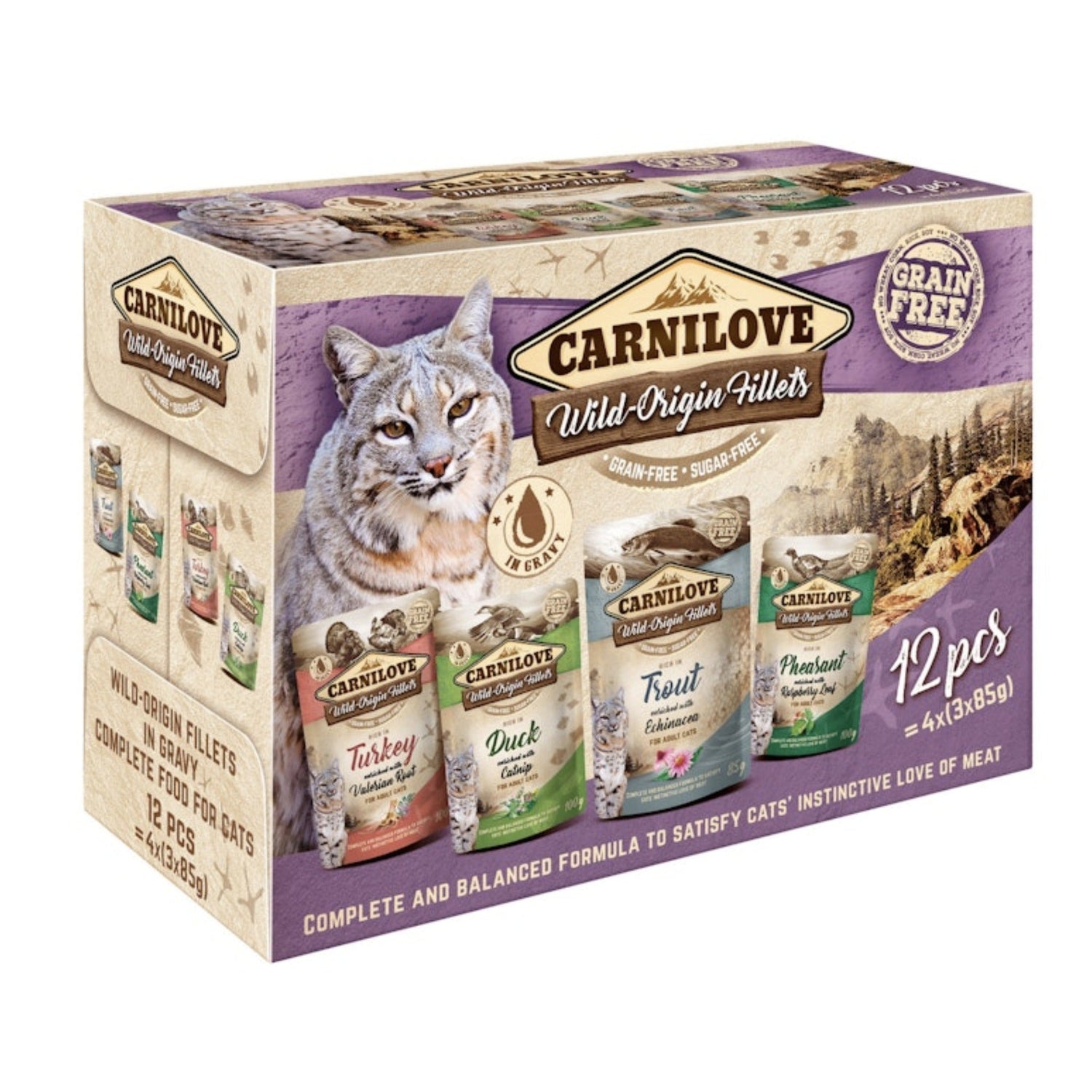 Carnilove Pouch Cat Adult Multipack, Katzen Nassfutter - Woofshack