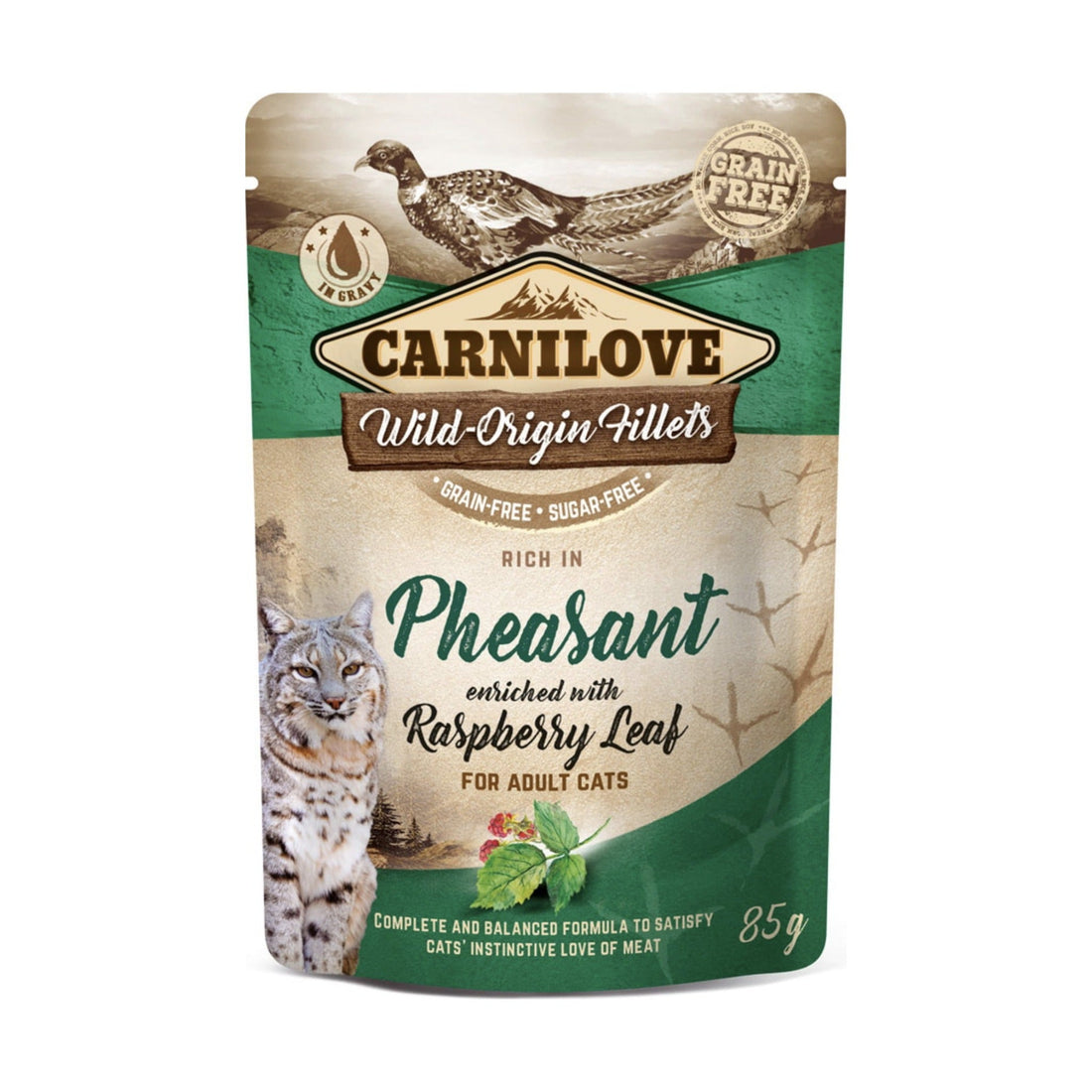 Carnilove Pouch Cat Adult Pheasant with Raspberry Leaf, Katzen Nassfutter - Woofshack