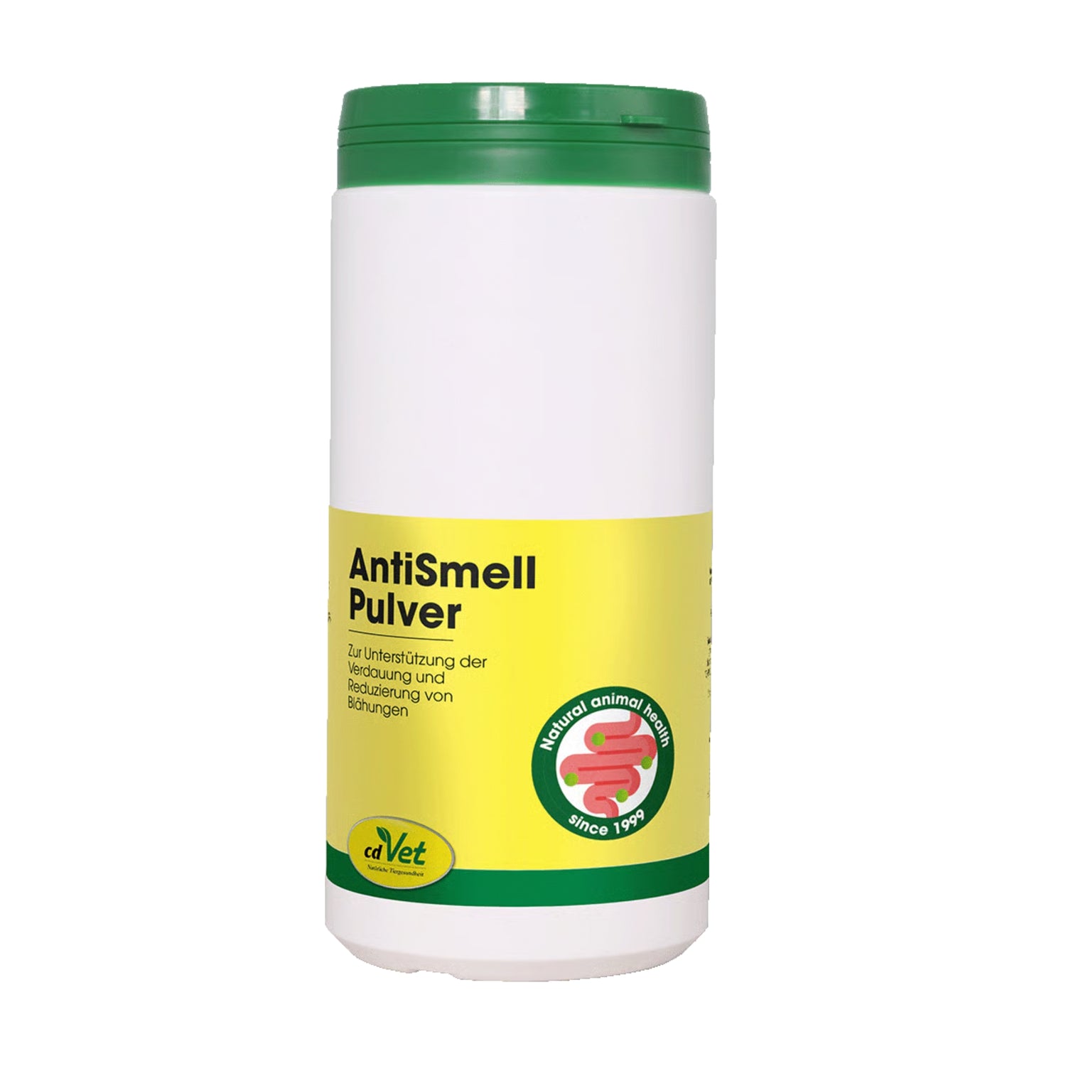 cdVet AntiSmell Pulver – Natürliches Kräuterpulver gegen Blähungen &amp; Darmgeruch beim Hund