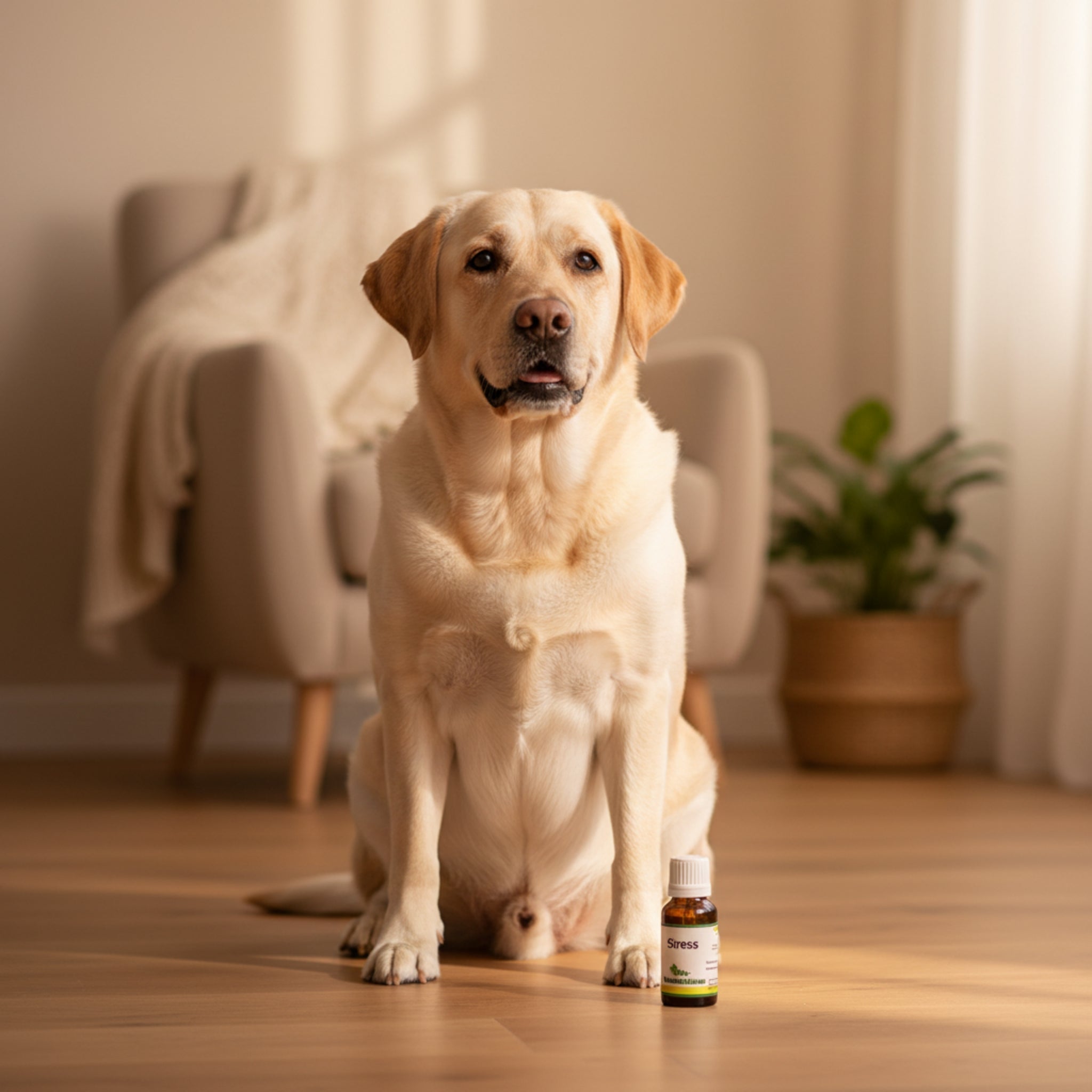 cdVet Bio - Bachblüten Stress – Natürliche Beruhigung für Hunde, Katzen &amp; Pferde bei Nervosität, Angst &amp; Stresssituationen - Woofshack