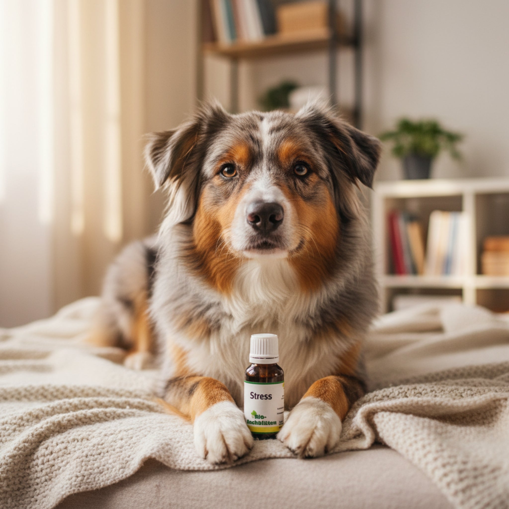 cdVet Bio - Bachblüten Stress – Natürliche Beruhigung für Hunde, Katzen &amp; Pferde bei Nervosität, Angst &amp; Stresssituationen - Woofshack