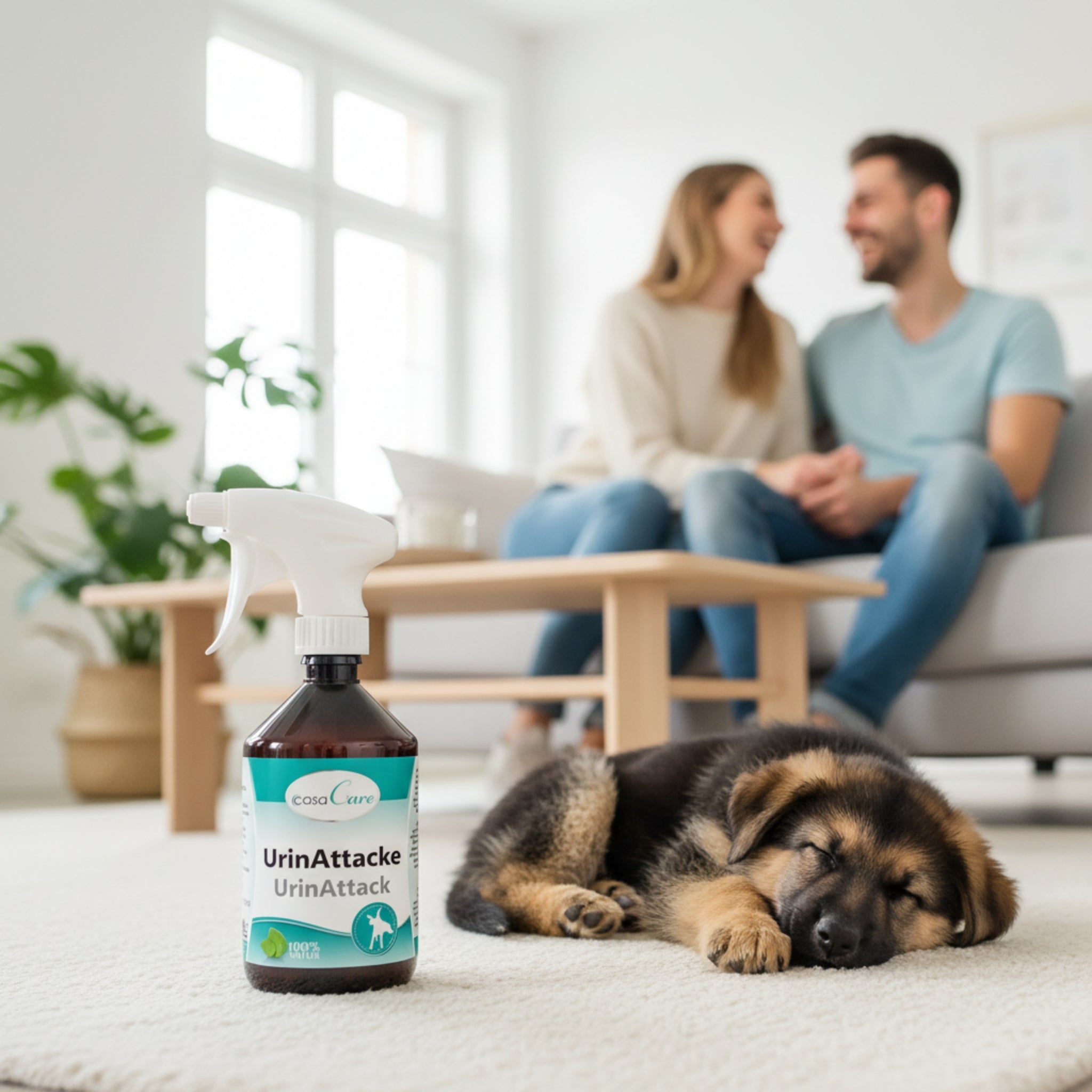 cdVet casaCare UrinAttacke – Biologischer Urinentferner &amp; Geruchskiller für Hunde &amp; Katzen | Tiersicher, nachhaltig &amp; sofort wirksam - Woofshack