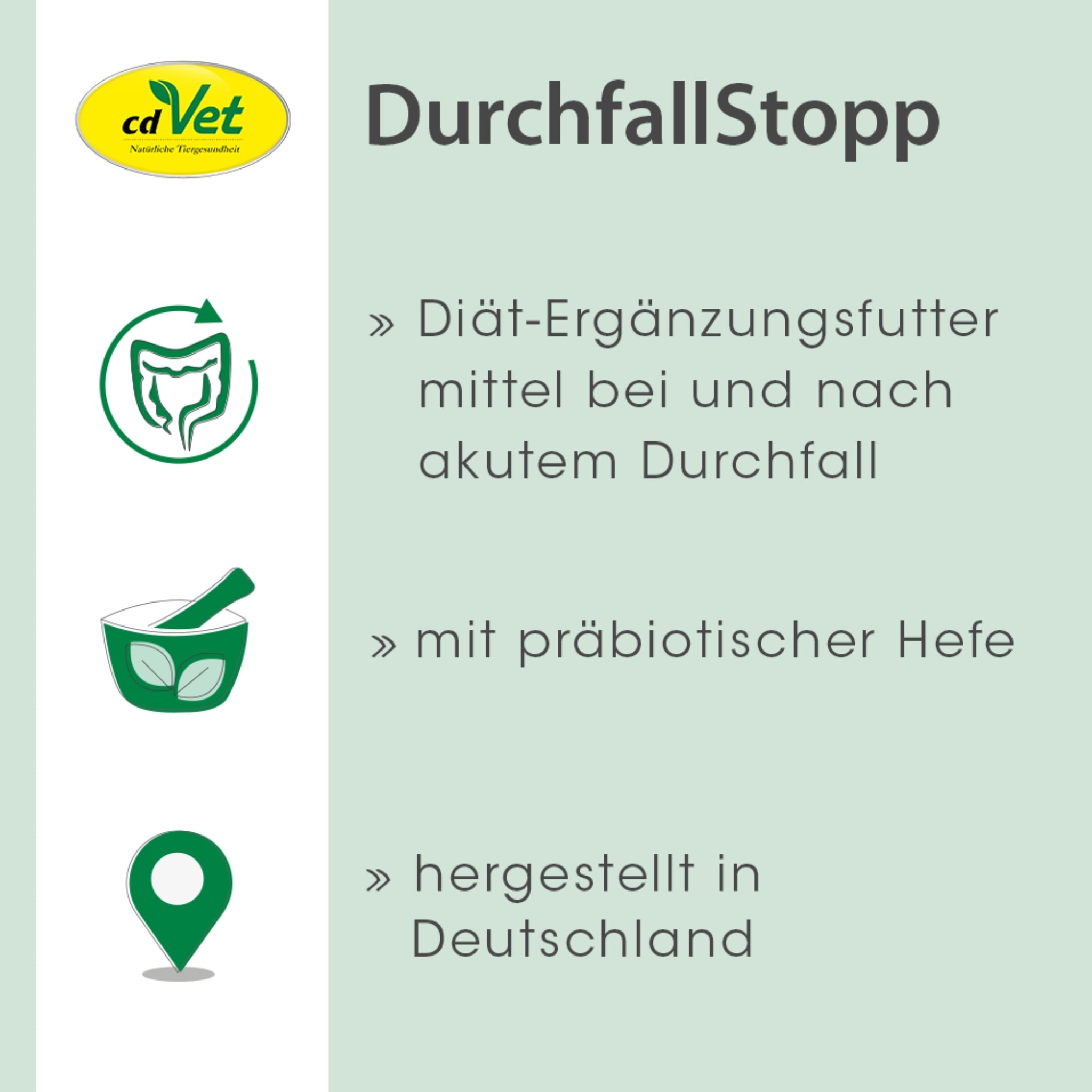 cdVet Durchfall Stopp – Natürliche Soforthilfe bei Durchfall für Hunde &amp; Katzen | Stabilisiert die Darmflora schnell &amp; sanft - Woofshack