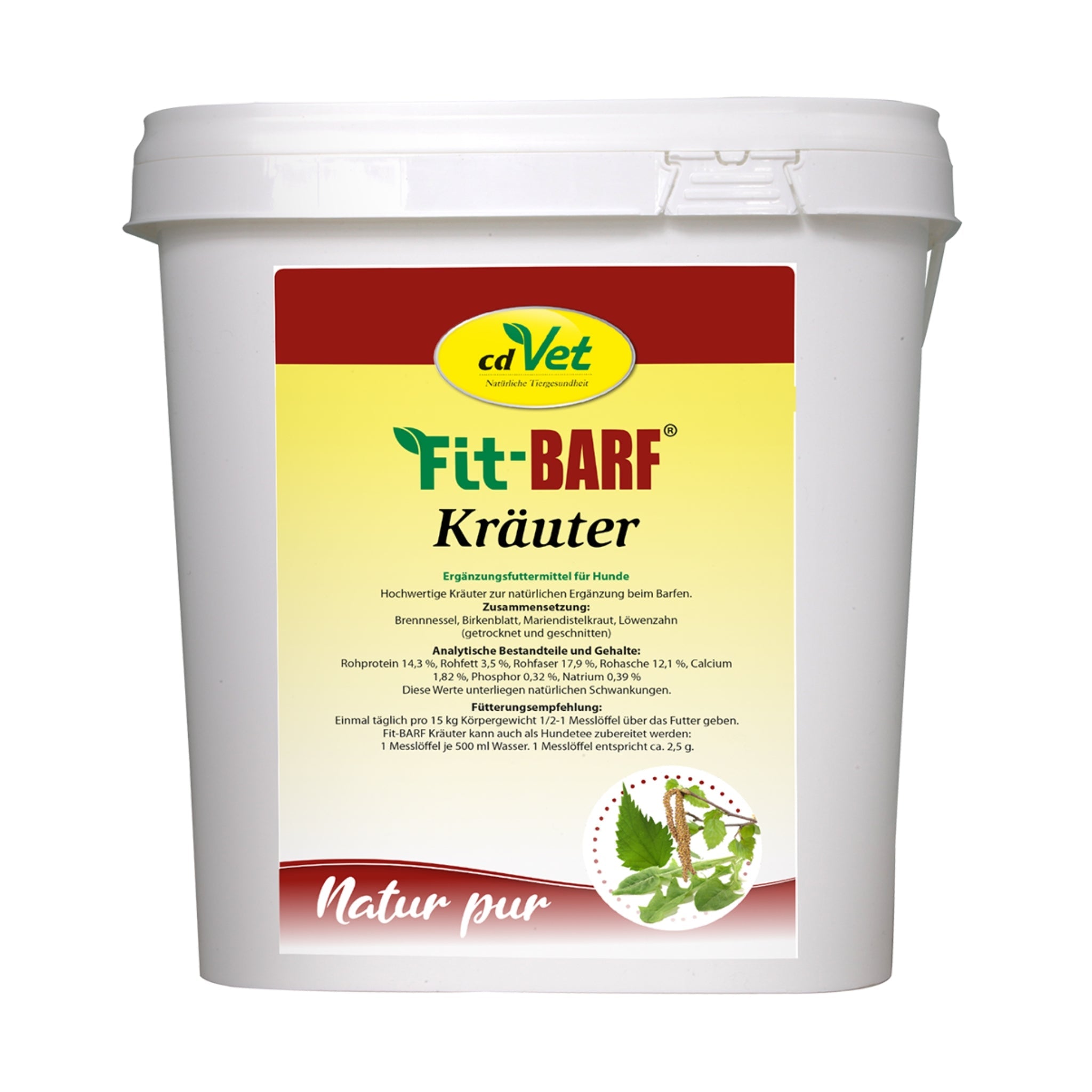 cdVet Fit - BARF Kräuter – Natürliche Kräutermischung für eine ausgewogene &amp; nährstoffreiche Rohfütterung von Hund &amp; Katze - Woofshack