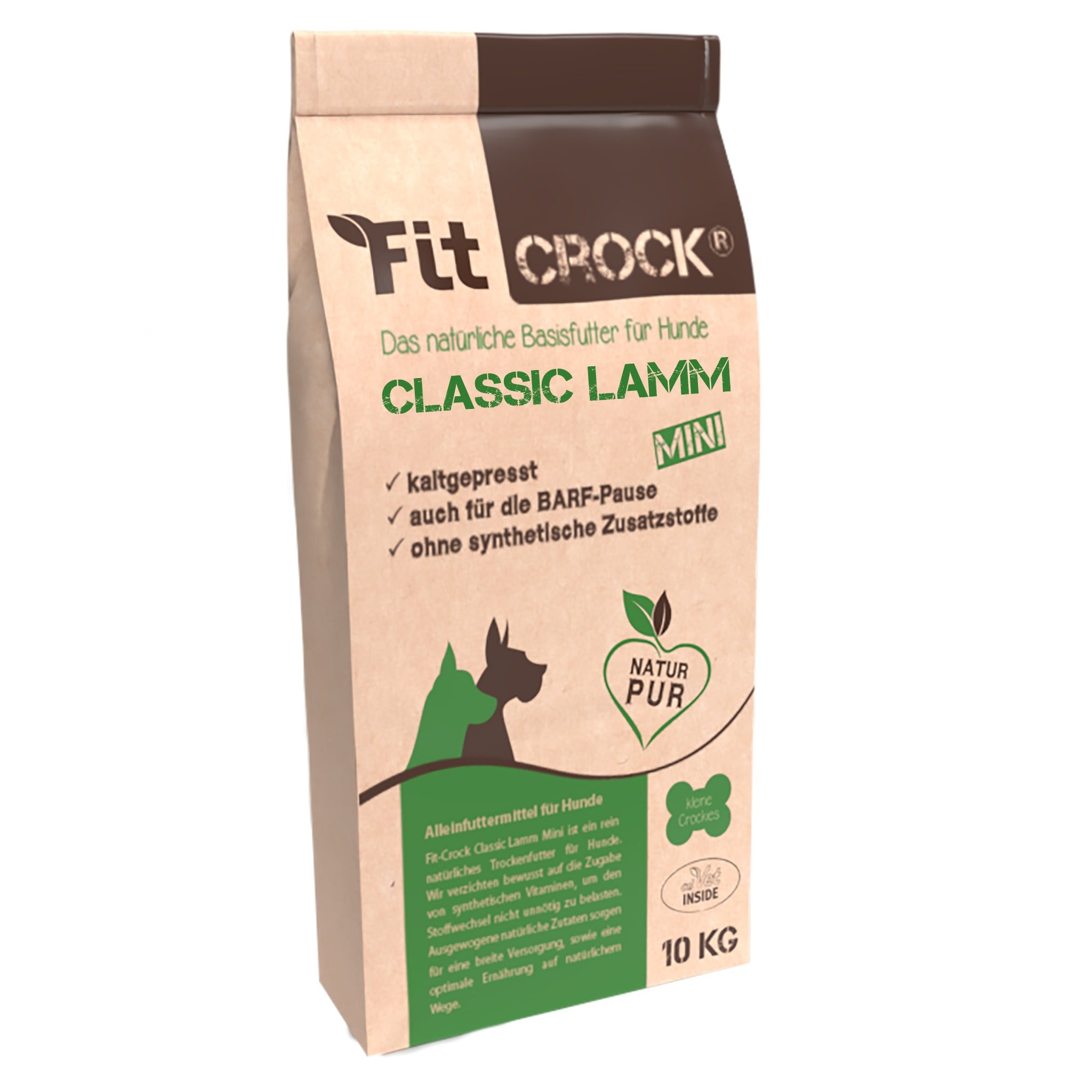 cdVet Fit-Crock Classic Lamm Mini – Kaltgepresstes Trockenfutter für kleine Hunde mit empfindlicher Verdauung