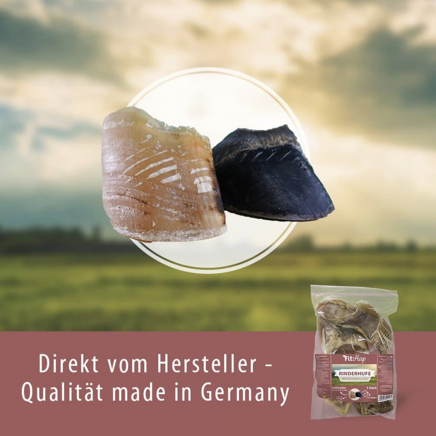 cdVet Fit - Hap Rinderhufe, Hundesnack - Woofshack