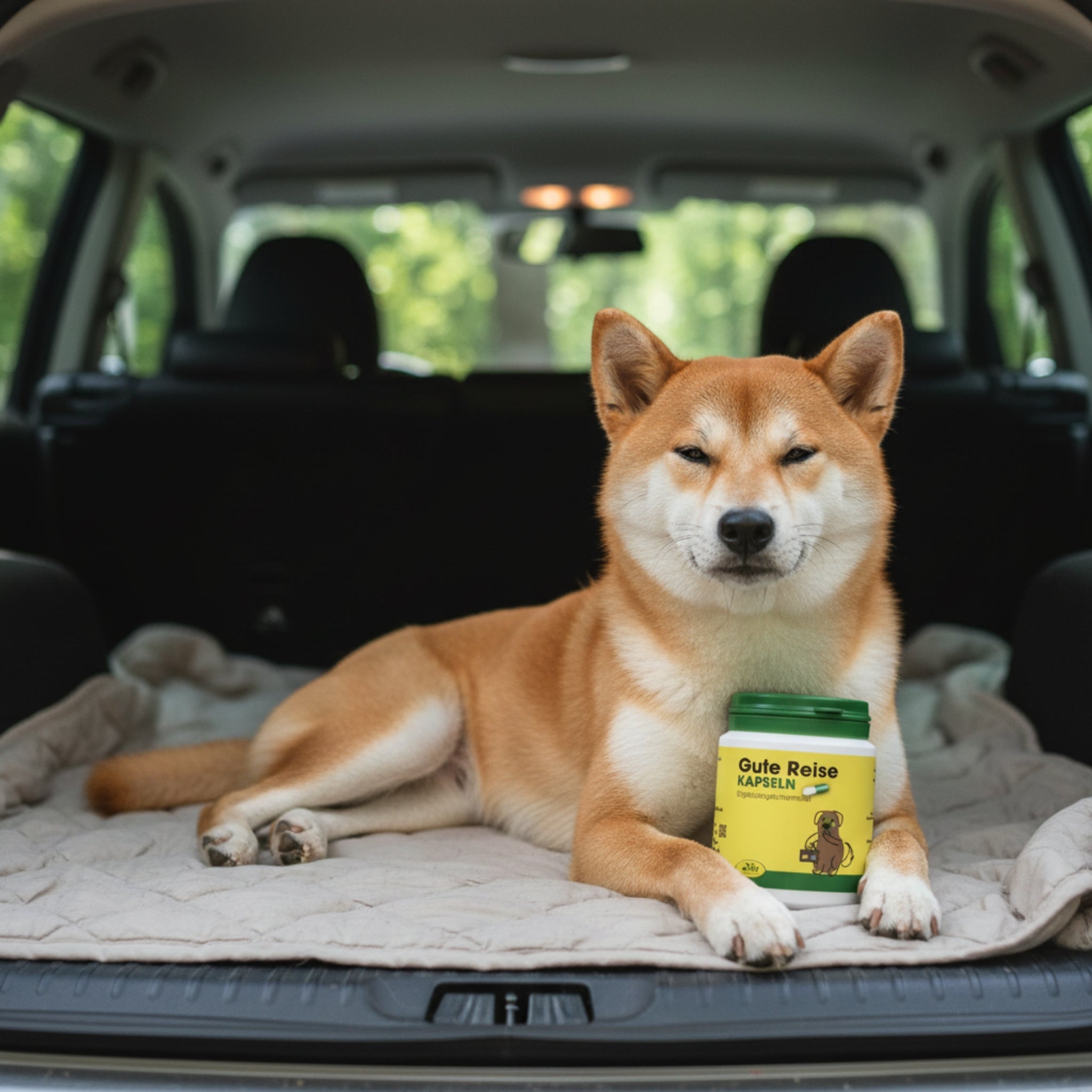 cdVet Gute Reise Kapseln – Natürliche Hilfe gegen Reiseübelkeit, Stress &amp; Nervosität bei Hunden – Pflanzliche Beruhigung für entspannte Autofahrten, Urlaub &amp; Tierarztbesuche - Woofshack