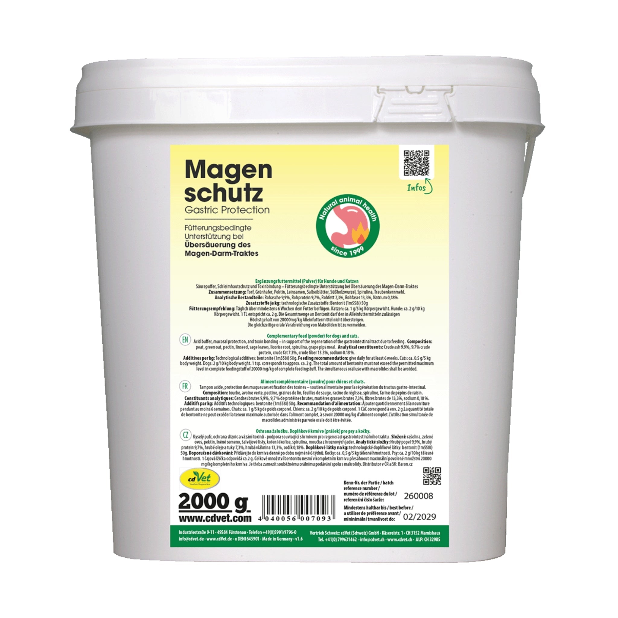 cdVet Magenschutz für Hunde &amp; Katzen – Natürliche Premium Ergänzung für gesunde Verdauung, Magenschleimhaut &amp; Darmflora bei empfindlichem Magen - Woofshack