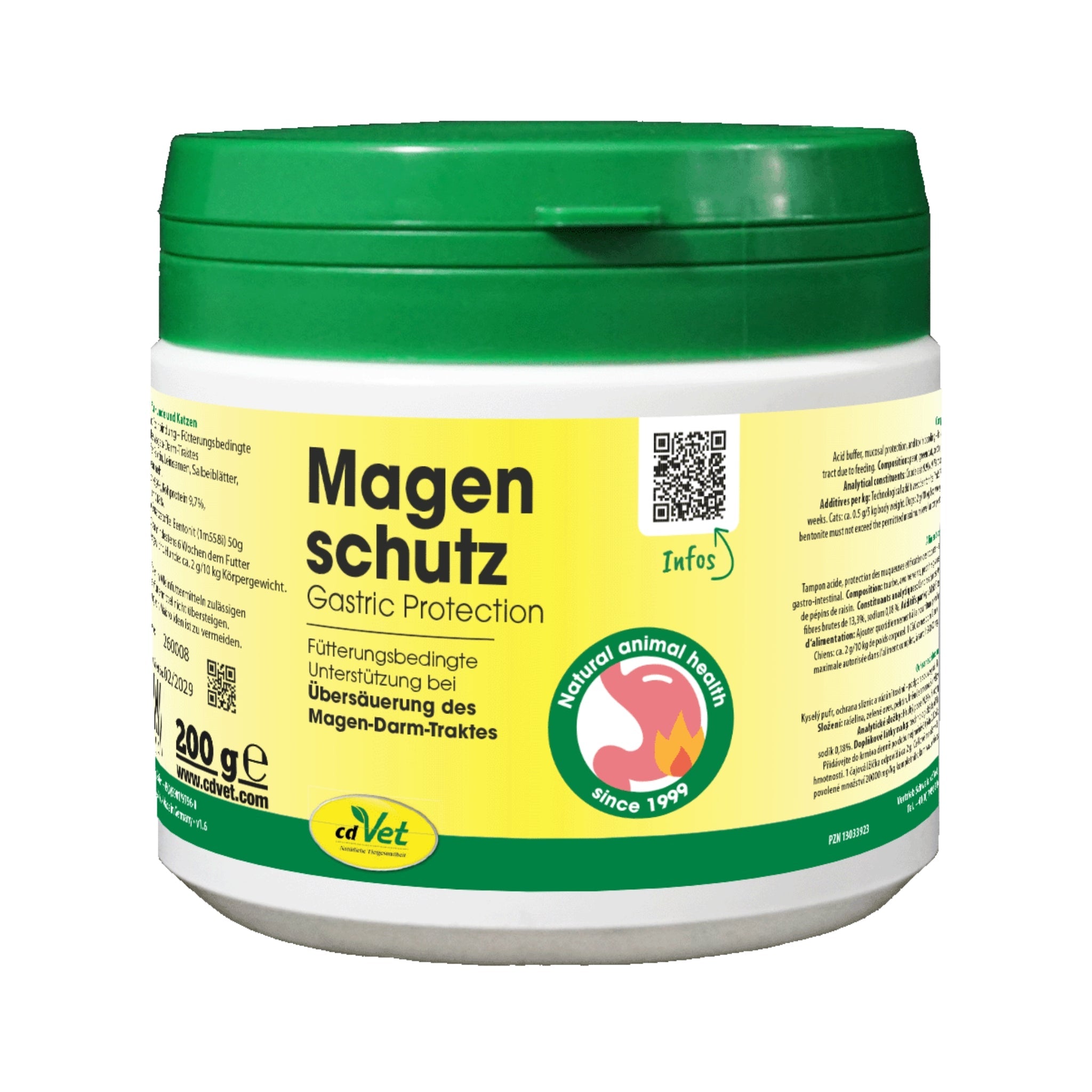 cdVet Magenschutz für Hunde &amp; Katzen – Natürliche Premium Ergänzung für gesunde Verdauung, Magenschleimhaut &amp; Darmflora bei empfindlichem Magen - Woofshack