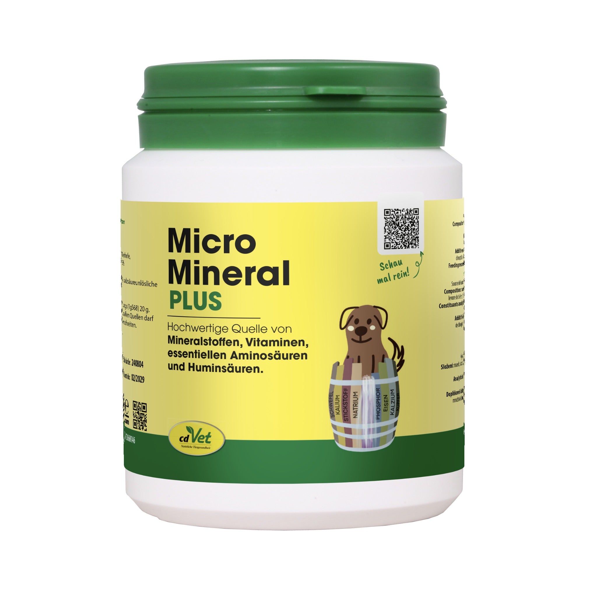 cdVet MicroMineral plus – Premium Mineralstoff-Komplex mit Bio-Moringa für Hunde &amp; Katzen – Unterstützt Vitalität, Muskelaufbau &amp; Zellschutz