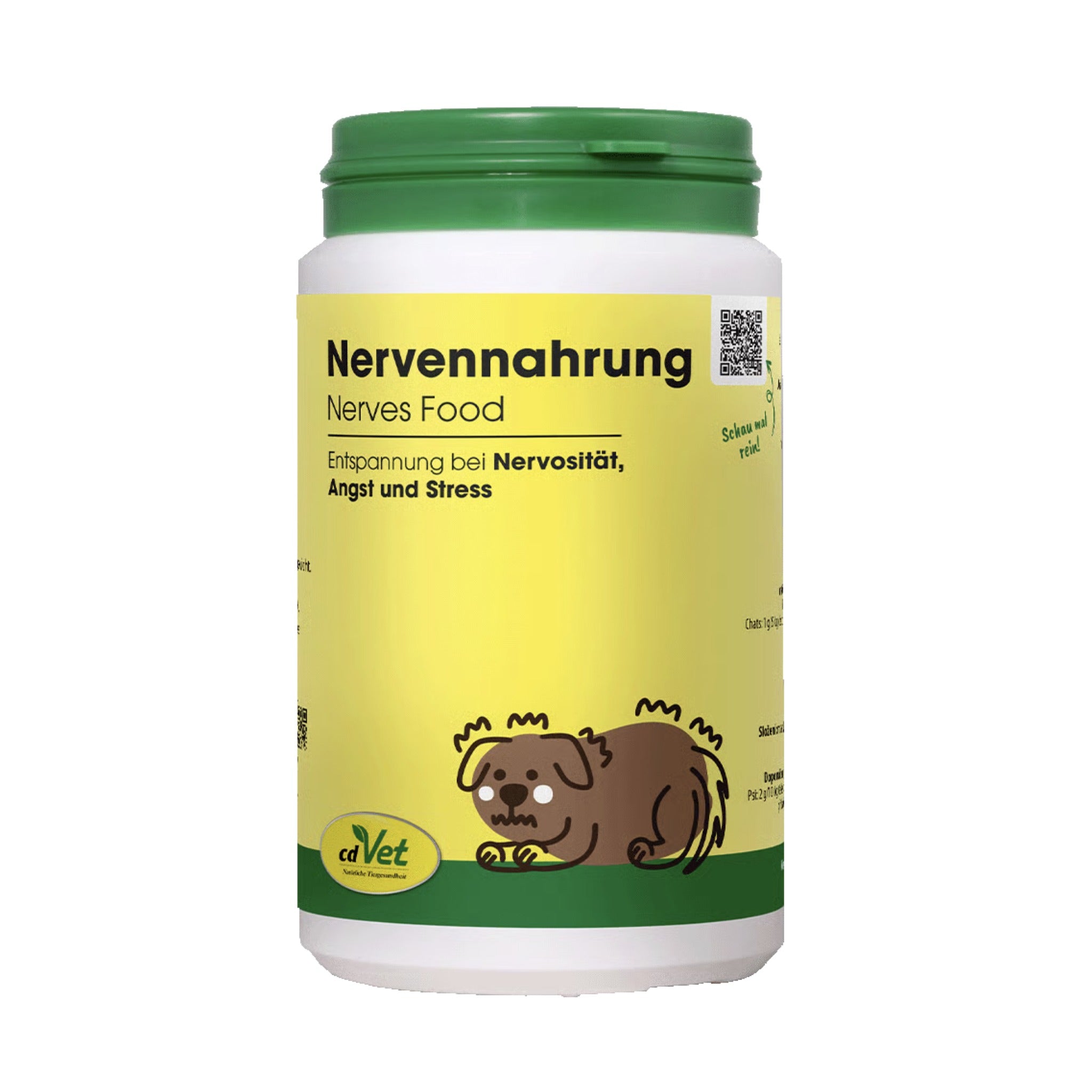 cdVet Nervennahrung – Natürliche Beruhigung für nervöse &amp; ängstliche Hunde und Katzen bei Stress, Angst und Unruhe