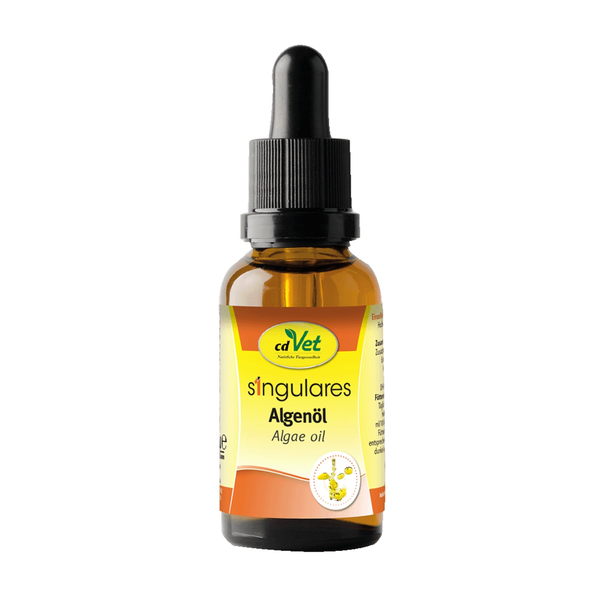 cdVet Singulares Algenöl – Pflanzliches Omega-3 mit DHA &amp; EPA für glänzendes Fell, gesunde Gelenke &amp; starke Abwehrkräfte bei Hund, Katze &amp; Pferd