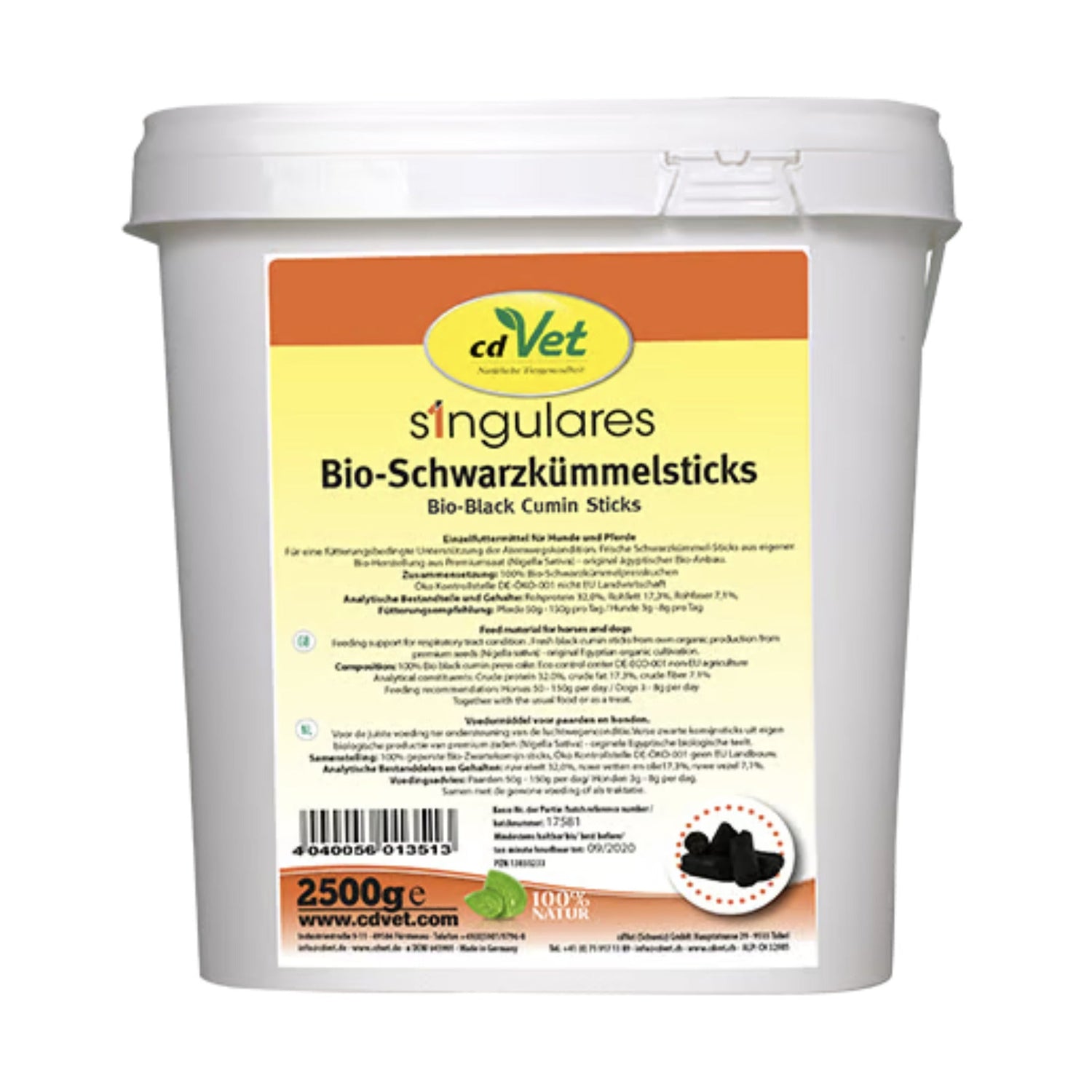 cdVet Singulares Bio - Schwarzkümmelsticks - Woofshack