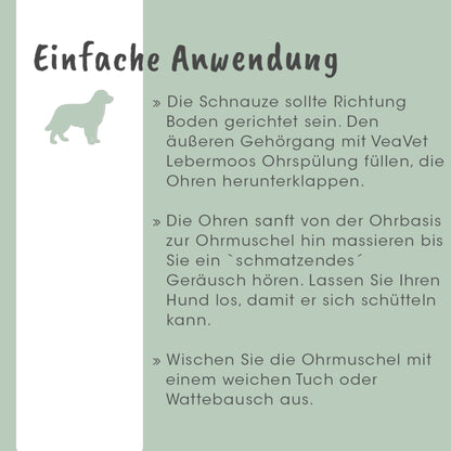 cdVet VeaVet Lebermoos Ohrspülung für Hunde - Woofshack