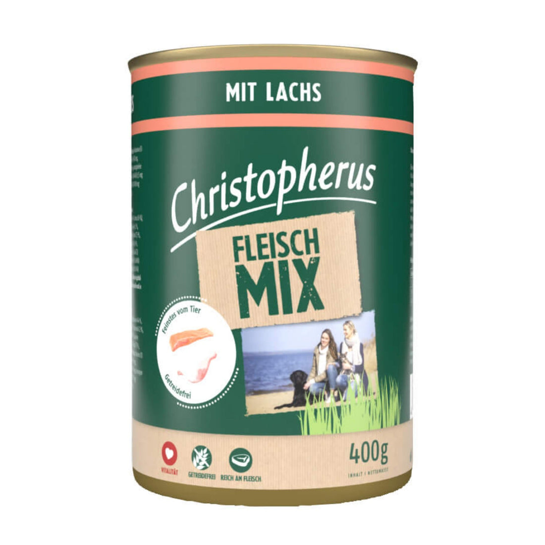 Christopherus Adult Fleischmix mit Lachs, Hunde Nassfutter - Woofshack