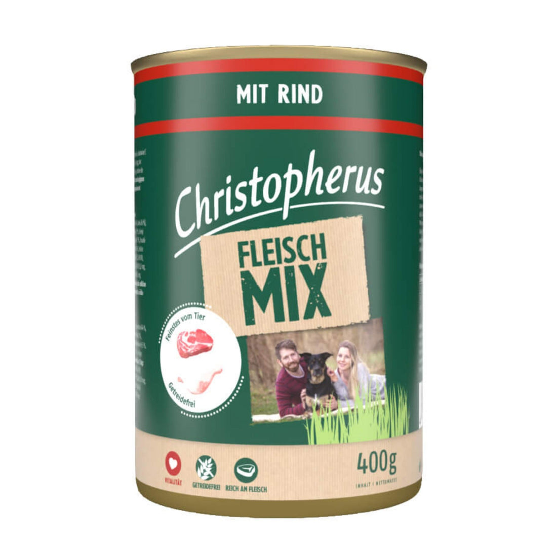 Christopherus Adult Fleischmix mit Rind, Hunde Nassfutter - Woofshack