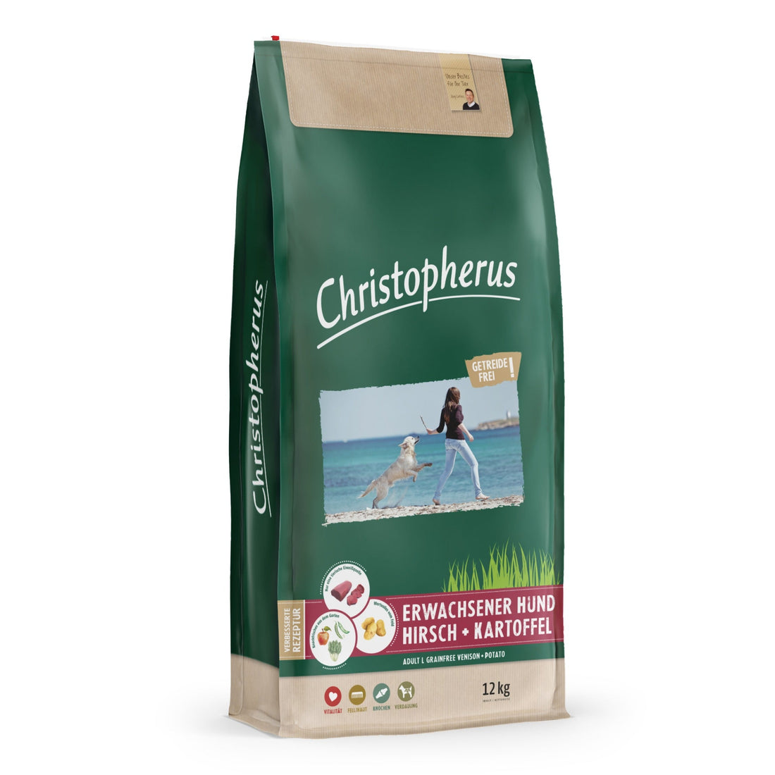 Christopherus Adult Hirsch + Kartoffel, Hunde Trockenfutter - Woofshack