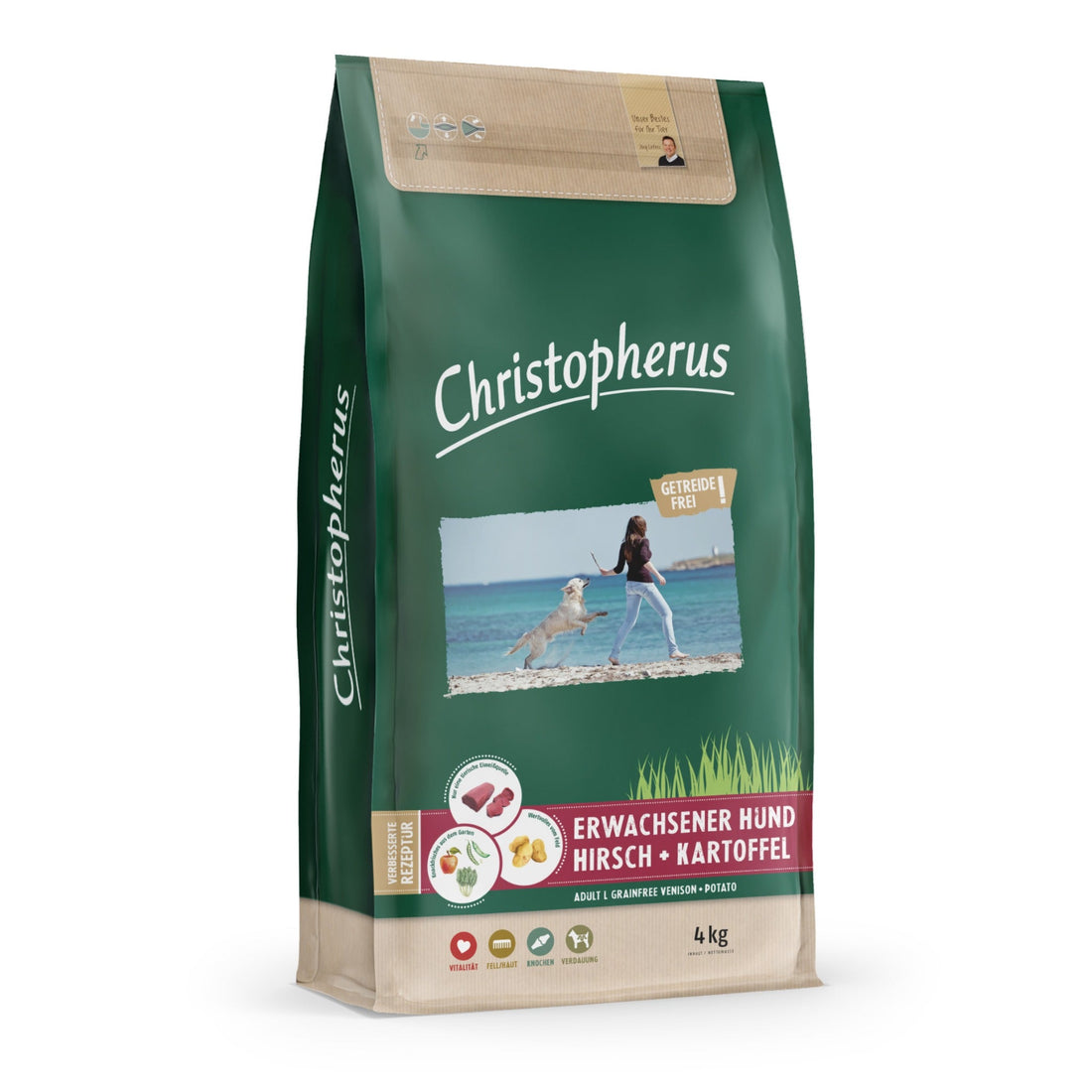 Christopherus Adult Hirsch + Kartoffel, Hunde Trockenfutter - Woofshack