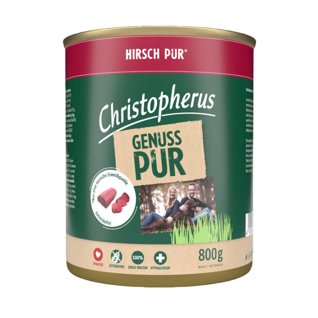 Christopherus Adult Hirsch Pur, Hunde Nassfutter - Woofshack