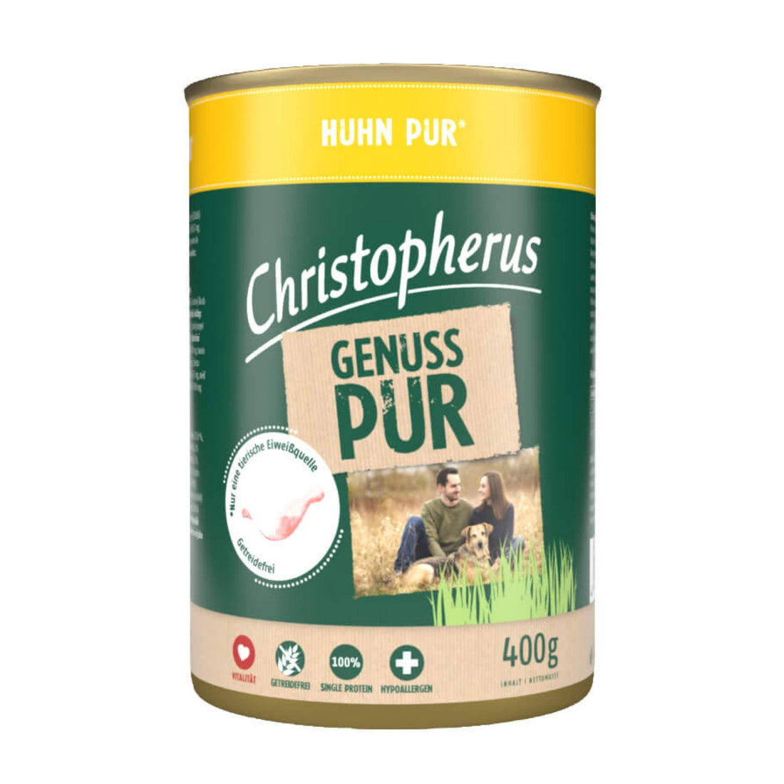 Christopherus Adult Huhn Pur, Hunde Nassfutter - Woofshack