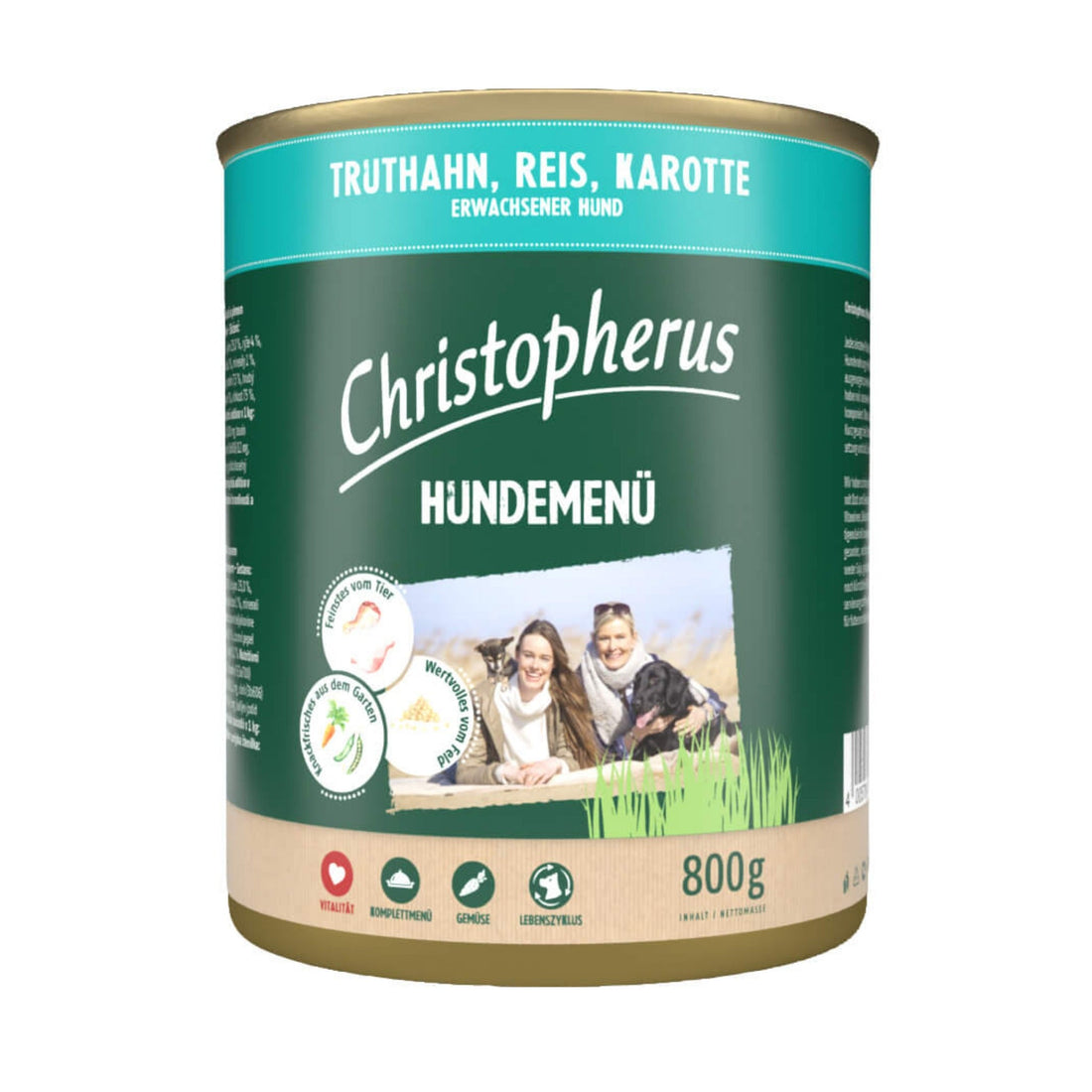 Christopherus Adult Hundemenü Truthahn, Reis &amp; Karotte, Hunde Nassfutter - Woofshack