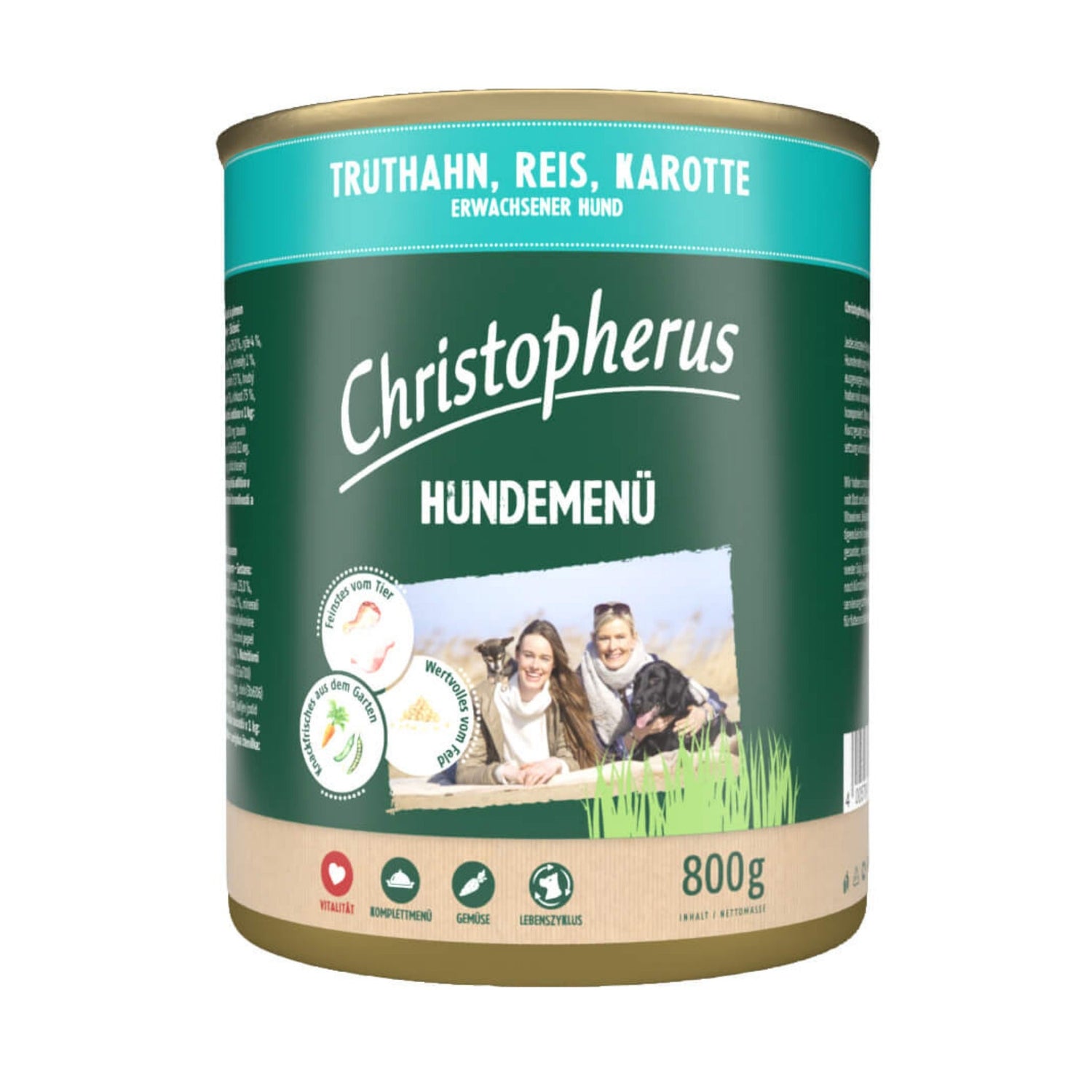 Christopherus Adult Hundemenü Truthahn, Reis &amp; Karotte, Hunde Nassfutter - Woofshack