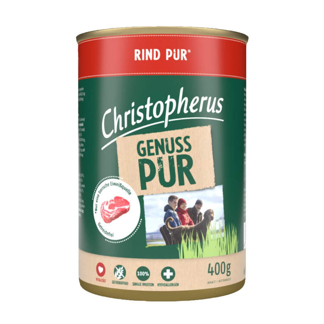 Christopherus Adult Rind Pur, Hunde Nassfutter - Woofshack