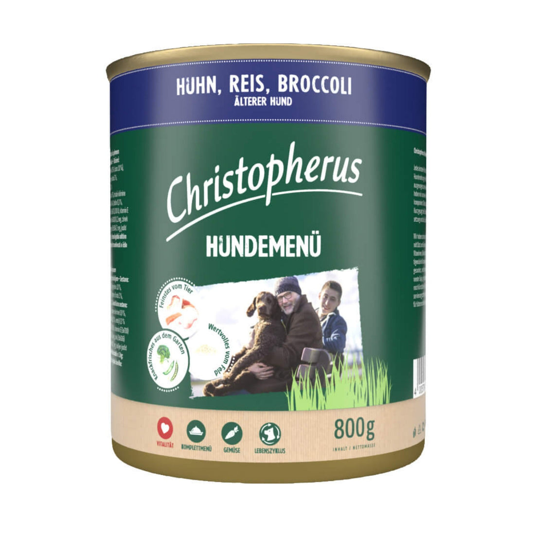 Christopherus Senior Hundemenü Huhn, Reis &amp; Broccoli, Hunde Nassfutter - Woofshack
