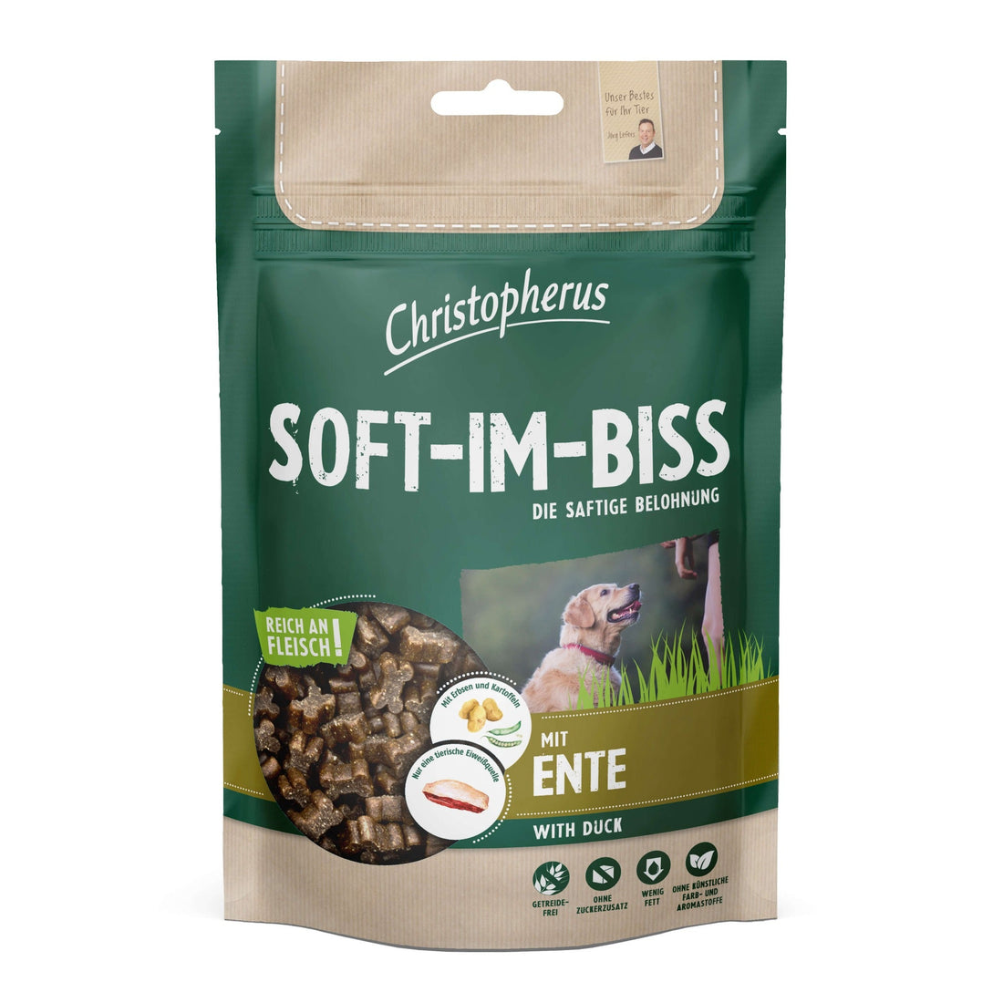 Christopherus Soft - Im - Biss Ente, Hundesnack - Woofshack