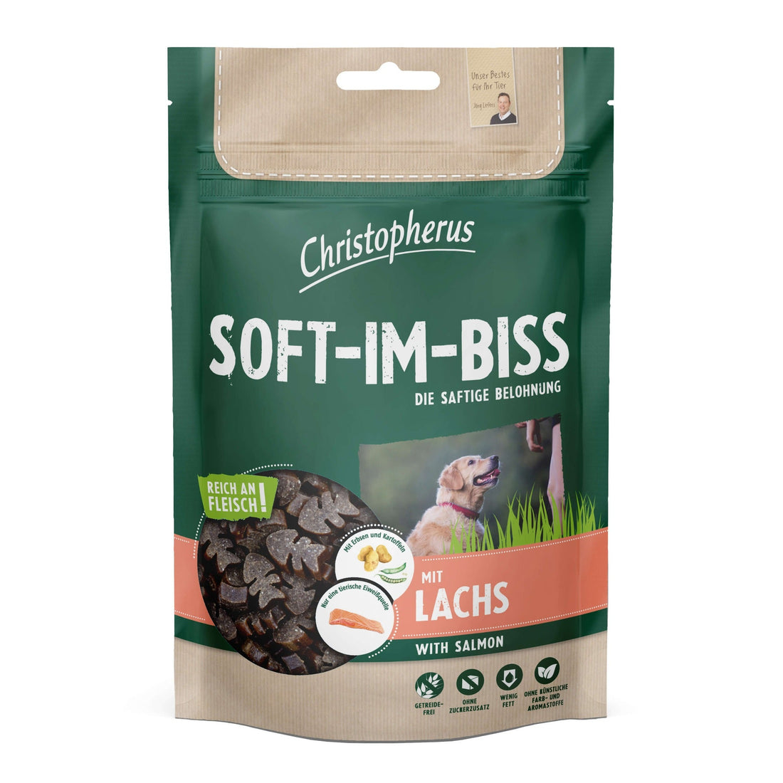 Christopherus Soft - Im - Biss Lachs, Hundesnack - Woofshack