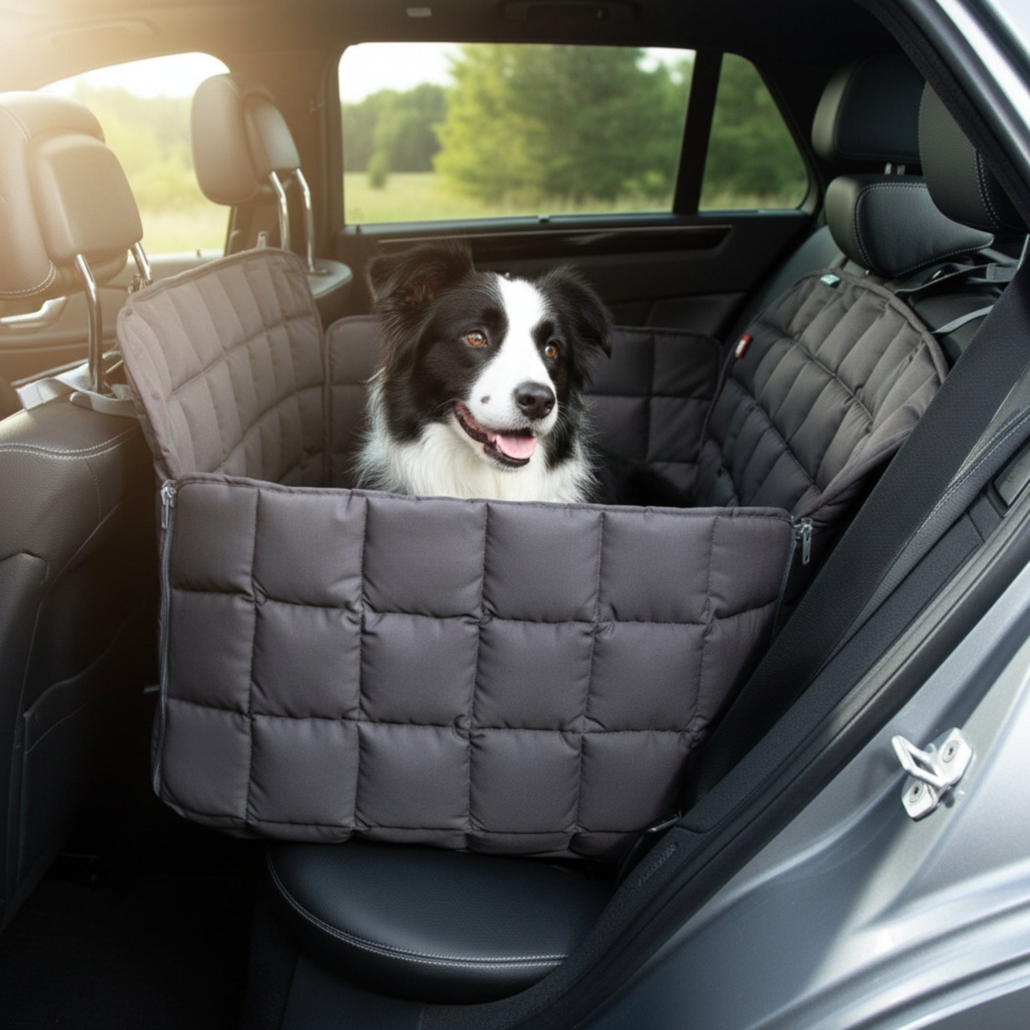 Doctor Bark 2-Sitz Premium-Autoschondecke – Waschbar, Rutschfest &amp; Langlebig gegen Hundehaare und Schmutz