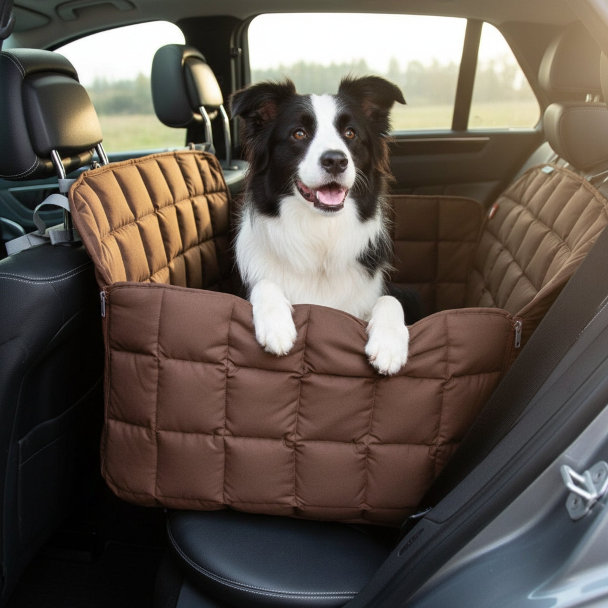 Doctor Bark 2-Sitz Premium-Autoschondecke – Waschbar, Rutschfest &amp; Langlebig gegen Hundehaare und Schmutz