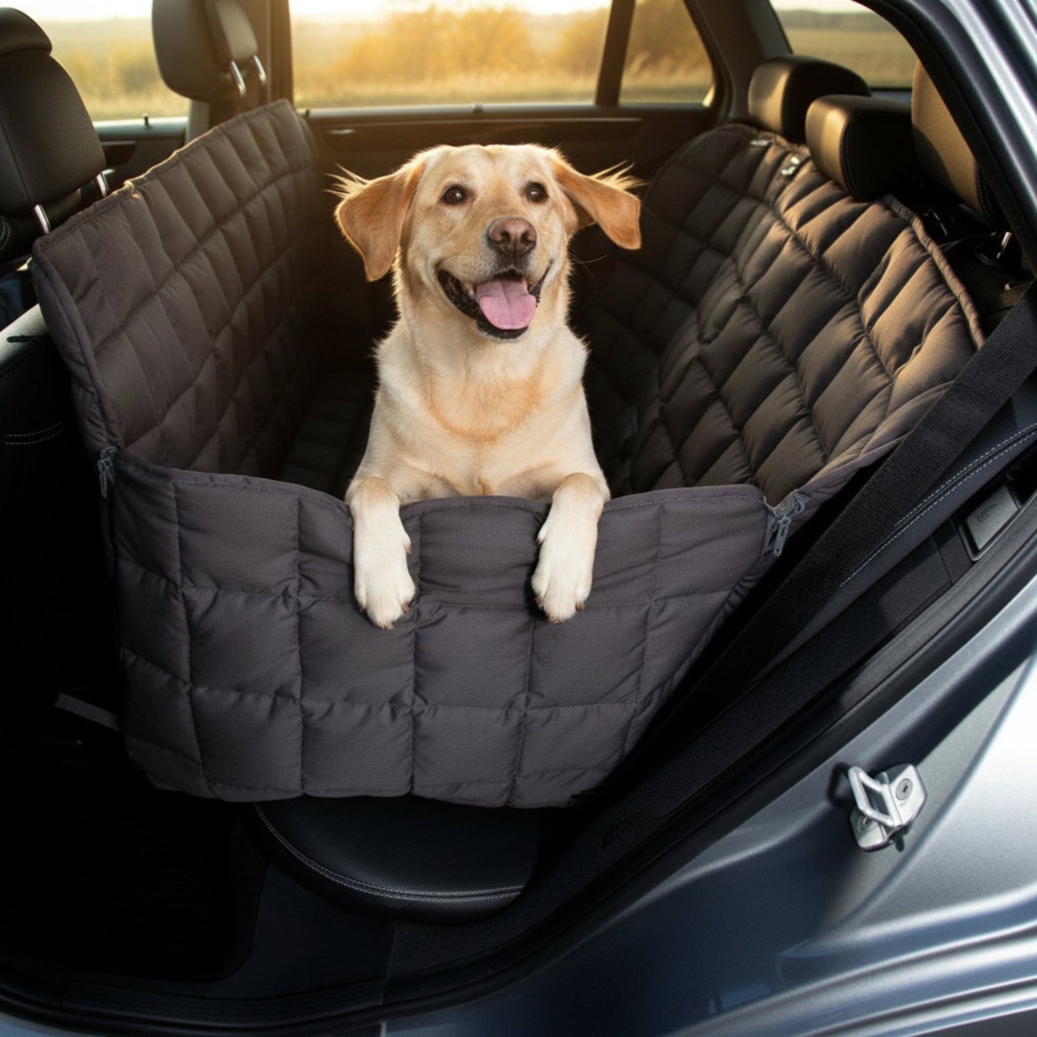 Doctor Bark 3 - Sitz Autoschondecke Premium – Rutschfest, Kratzfest &amp; Wasserdicht für Hunde - Woofshack