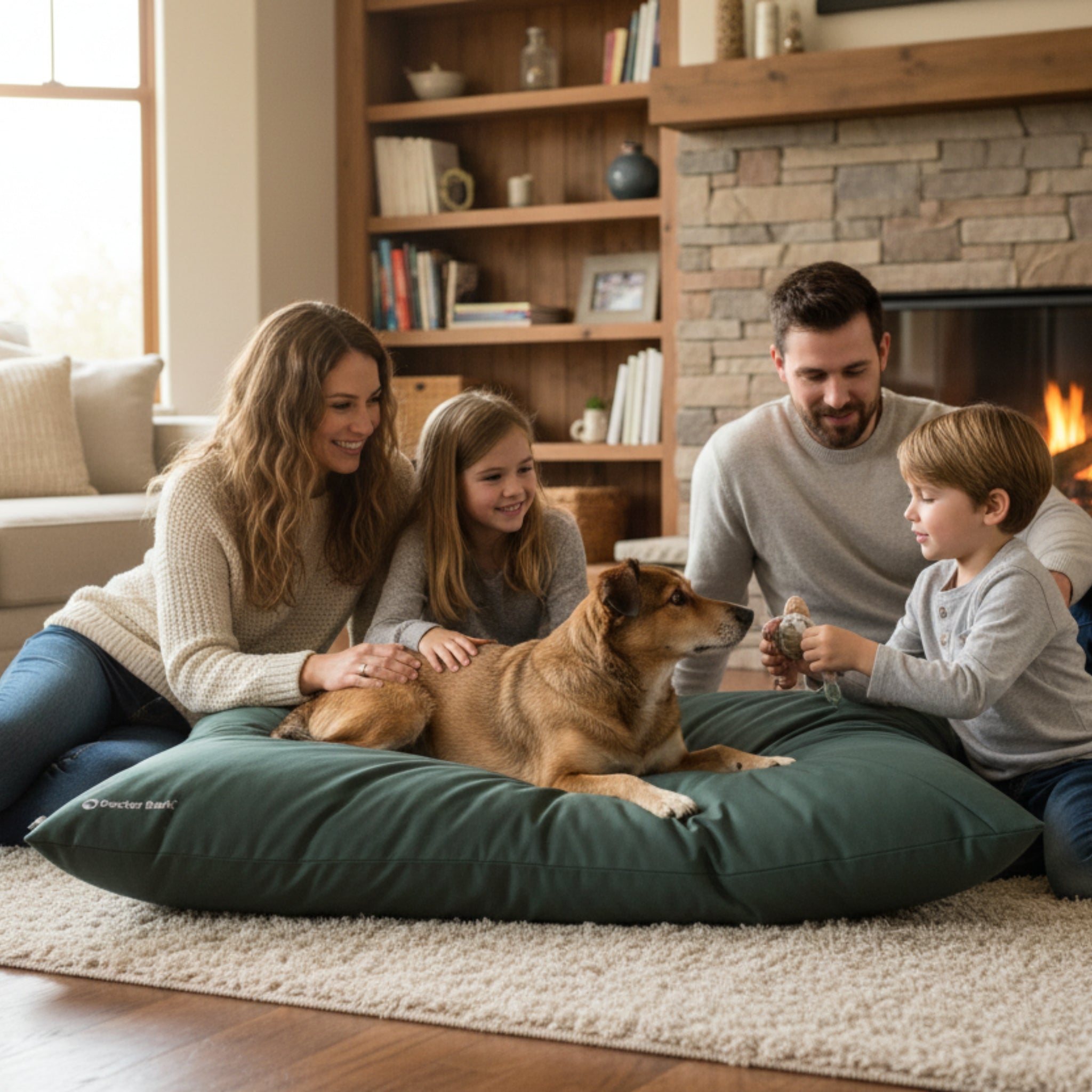 Doctor Bark Country - Kissen – Ergonomisches Hundebett mit recycelter Füllung, waschbar &amp; allergikerfreundlich für gesunden Schlaf - Woofshack