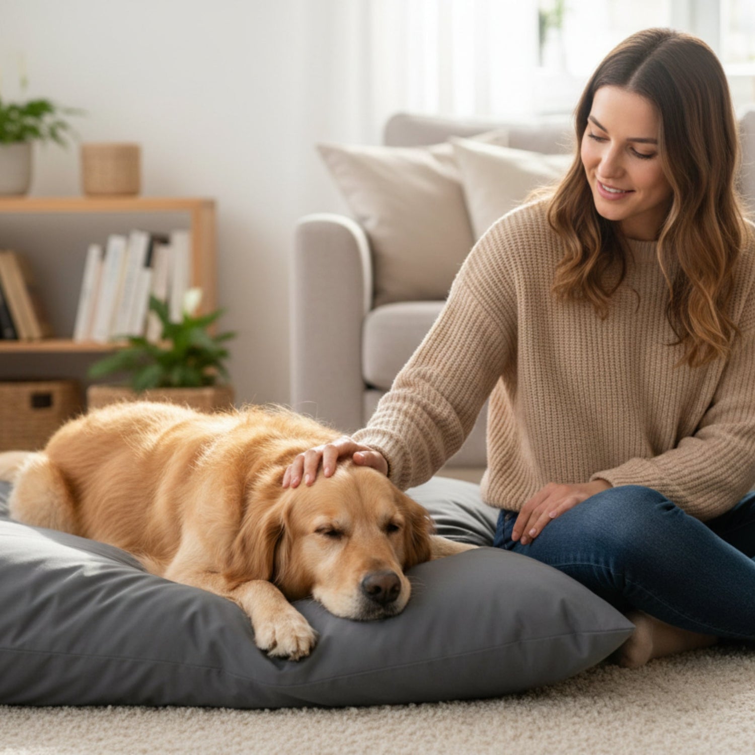 Doctor Bark Country - Kissen – Ergonomisches Hundebett mit recycelter Füllung, waschbar &amp; allergikerfreundlich für gesunden Schlaf - Woofshack