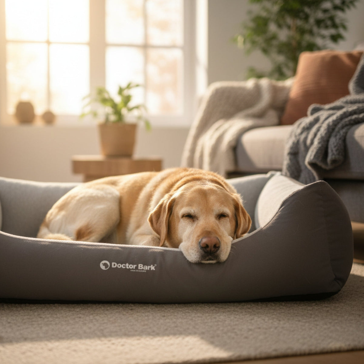 Doctor Bark Ergonomisches Hundebett Green Label – Höchster Komfort für gesunden Schlaf, Gelenkschonung &amp; nachhaltige Premium - Materialien - Woofshack
