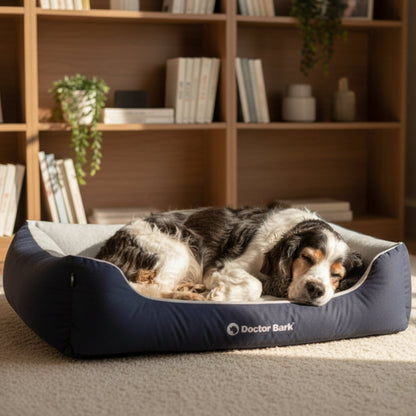Doctor Bark Ergonomisches Hundebett Green Label – Höchster Komfort für gesunden Schlaf, Gelenkschonung &amp; nachhaltige Premium - Materialien - Woofshack