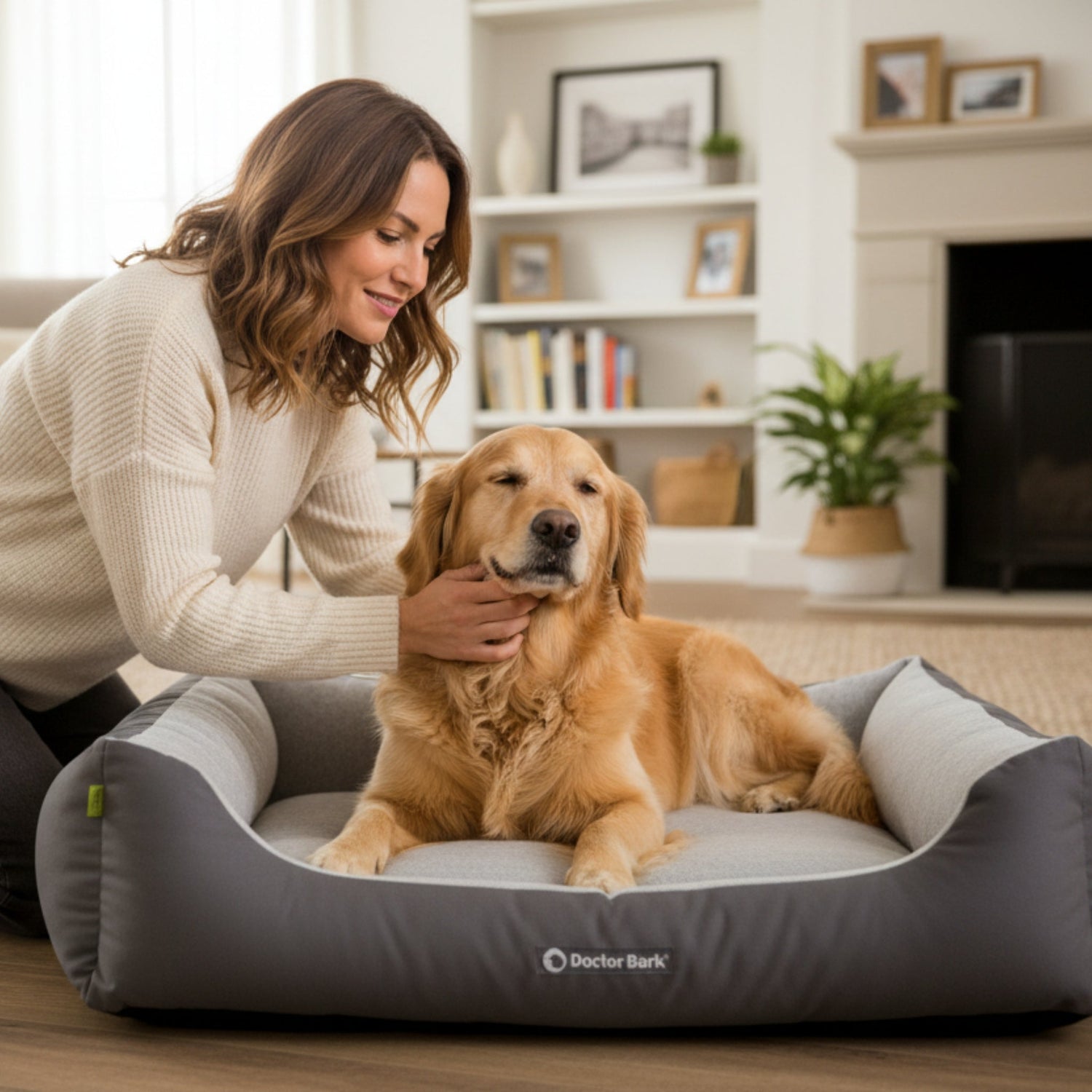 Doctor Bark Ergonomisches Hundebett Green Label – Höchster Komfort für gesunden Schlaf, Gelenkschonung &amp; nachhaltige Premium - Materialien - Woofshack