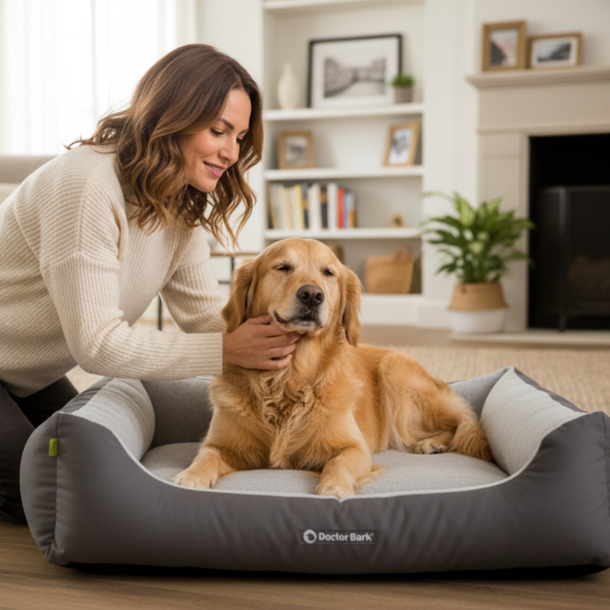 Doctor Bark Ergonomisches Hundebett Green Label – Höchster Komfort für gesunden Schlaf, Gelenkschonung &amp; nachhaltige Premium - Materialien - Woofshack
