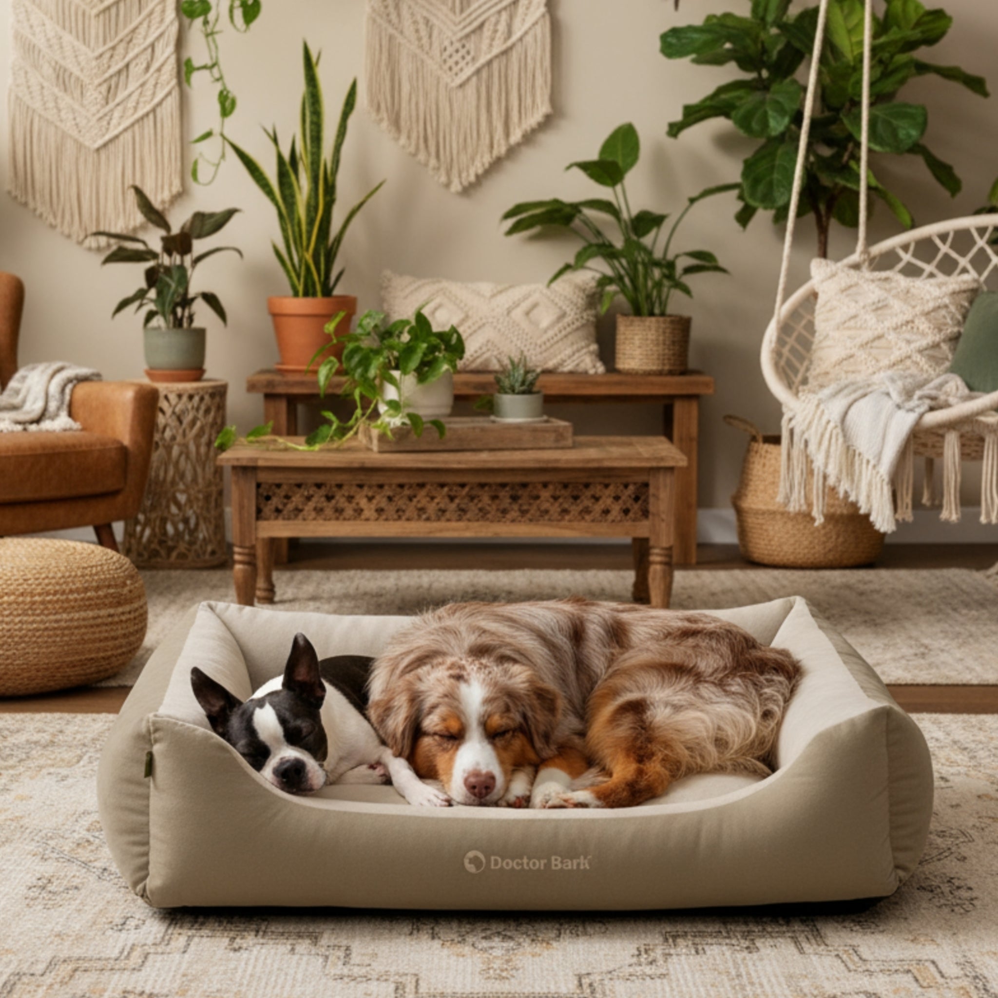 Doctor Bark Ergonomisches Hundebett Green Label – Höchster Komfort für gesunden Schlaf, Gelenkschonung &amp; nachhaltige Premium - Materialien - Woofshack