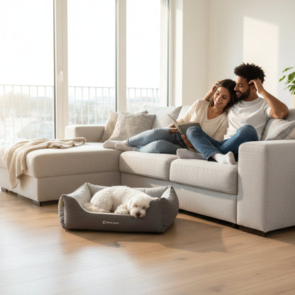 Doctor Bark Ergonomisches Hundebett Green Label – Höchster Komfort für gesunden Schlaf, Gelenkschonung &amp; nachhaltige Premium - Materialien - Woofshack
