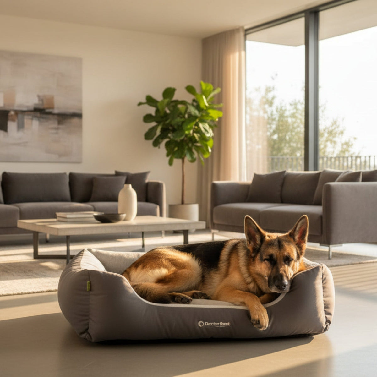 Doctor Bark Ergonomisches Hundebett Green Label – Höchster Komfort für gesunden Schlaf, Gelenkschonung &amp; nachhaltige Premium - Materialien - Woofshack
