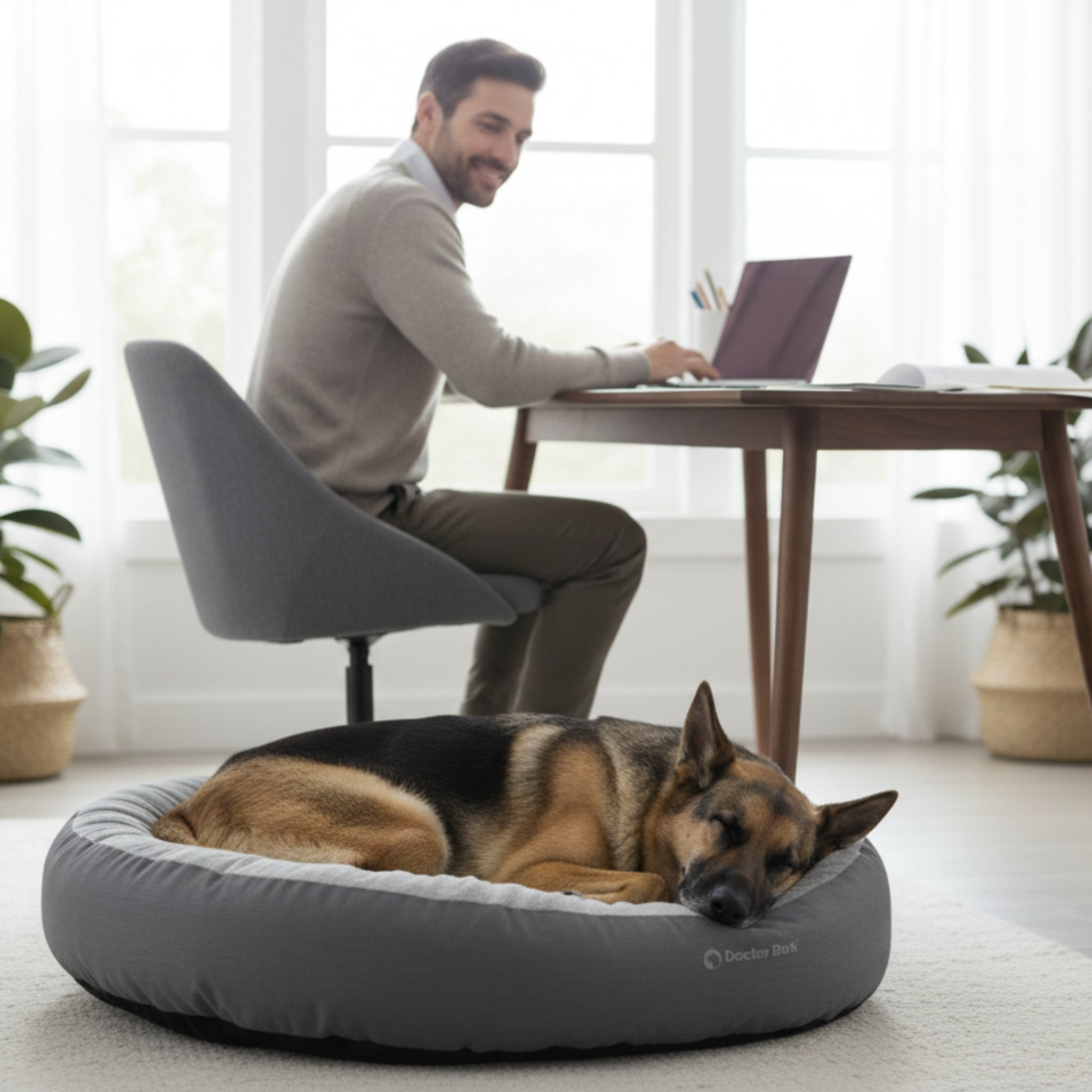 Doctor Bark Ergonomisches Hundenest Green Label – Hundebett gegen Gelenkschmerzen &amp; für erholsamen Schlaf - Woofshack