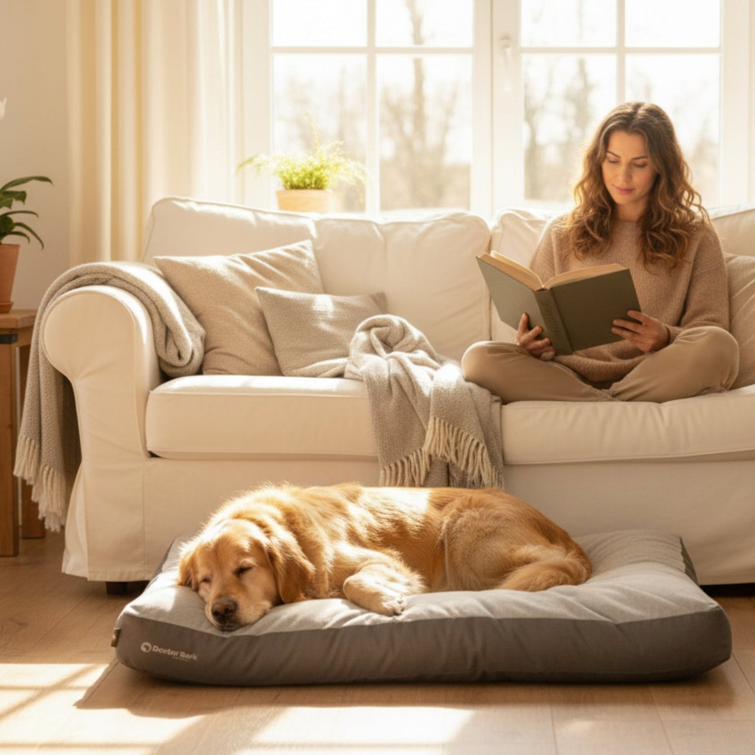 Doctor Bark Ergonomisches Lounge - Kissen für Hunde – Green Label, Waschbar bis 60°C, ÖKO - TEX Zertifiziert, Made in Germany - Woofshack