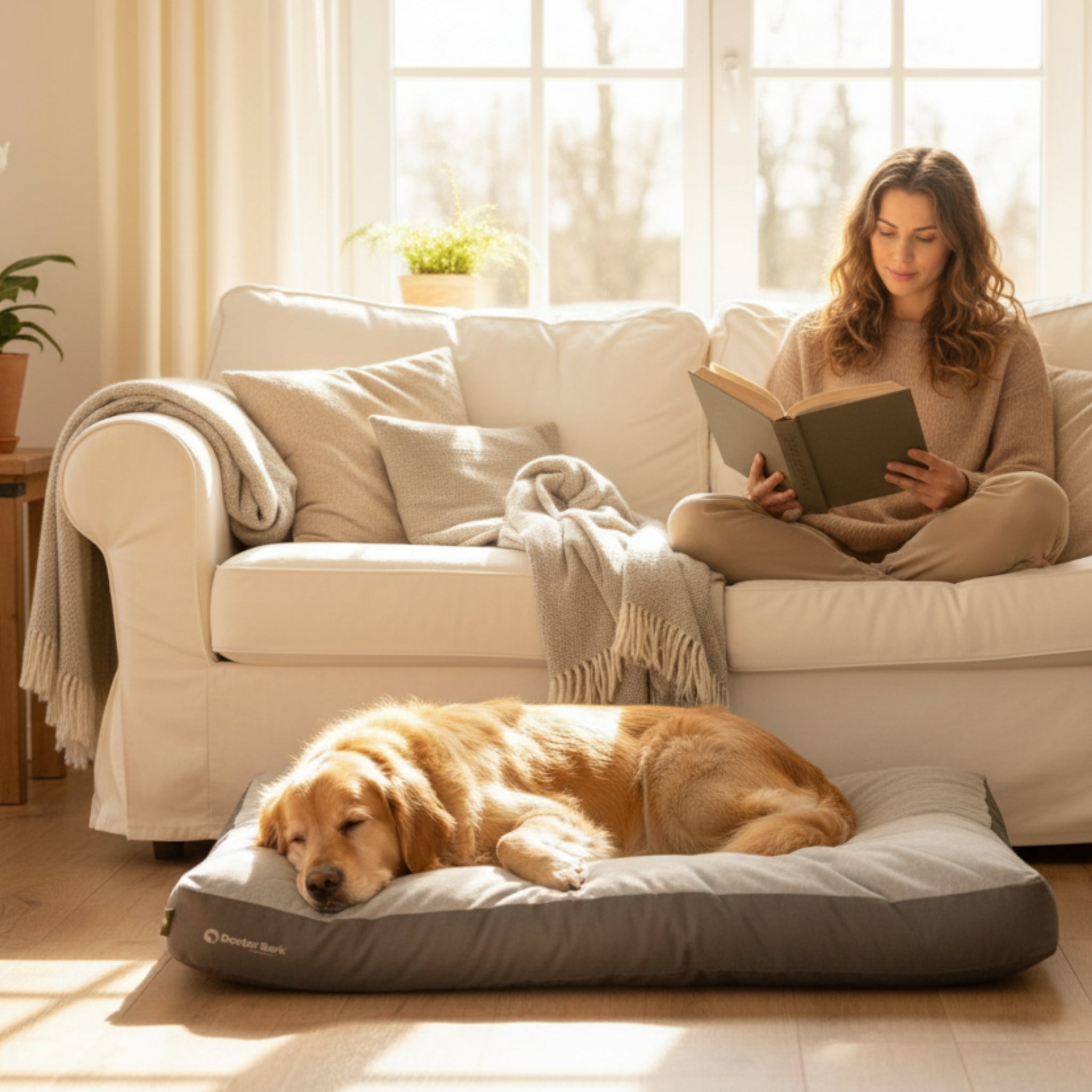 Doctor Bark Ergonomisches Lounge - Kissen für Hunde – Green Label, Waschbar bis 60°C, ÖKO - TEX Zertifiziert, Made in Germany - Woofshack