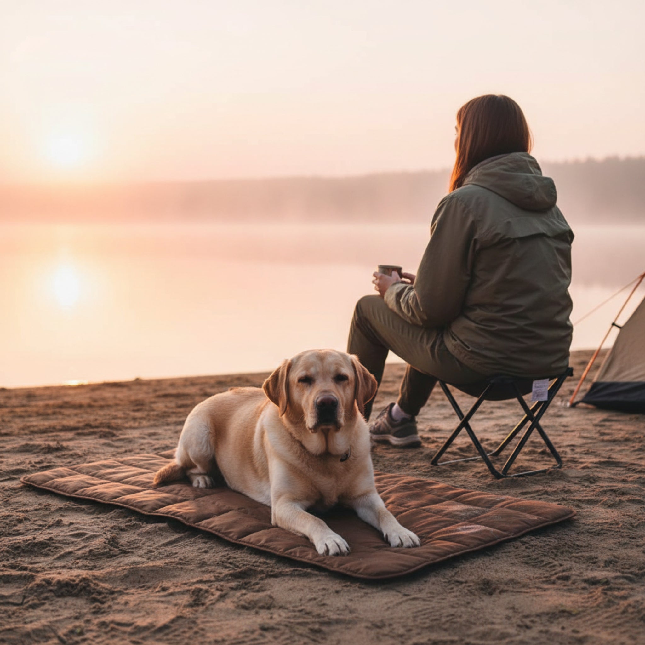 Doctor Bark Portable Hundedecke – Strapazierfähige, waschbare Reisedecke für Auto, Outdoor &amp; unterwegs