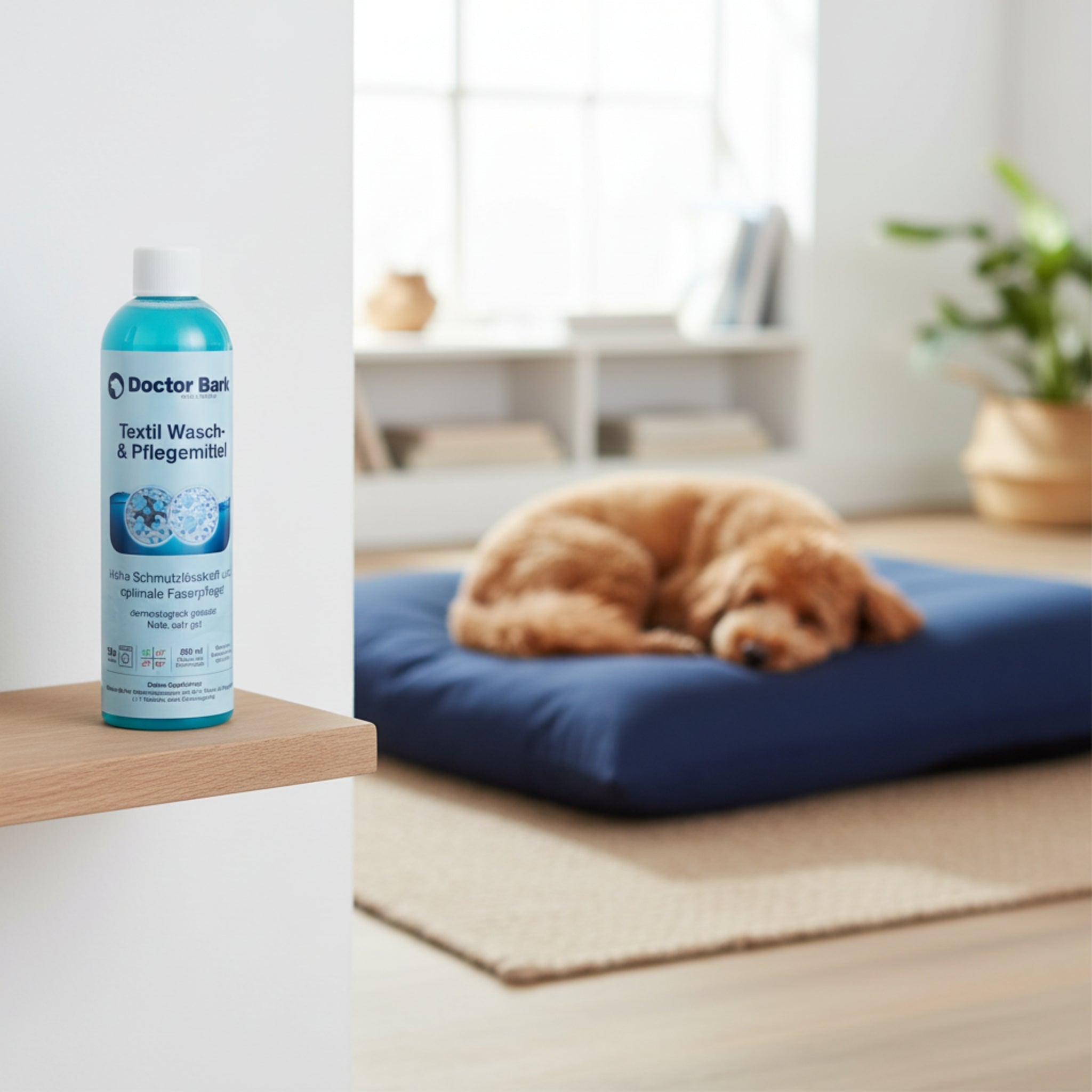 Doctor Bark Textil Wasch - und Pflegemittel – Porentief rein, geruchsfrei &amp; schonend für Hundebetten, Autoschondecken &amp; Heimtextilien - Woofshack