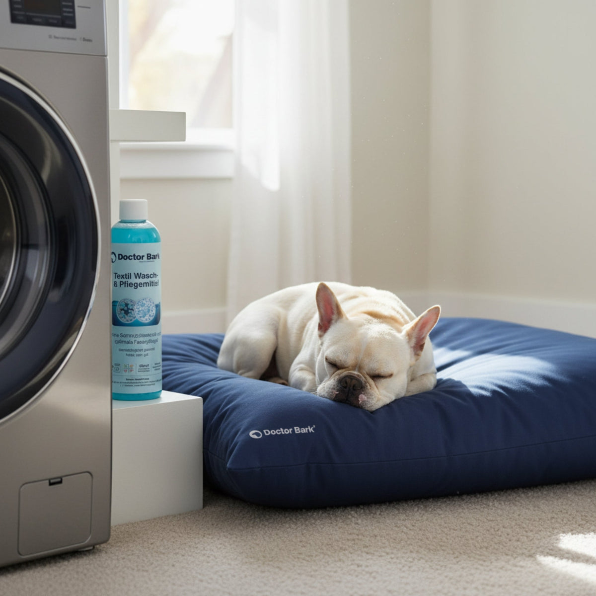 Doctor Bark Textil Wasch - und Pflegemittel – Porentief rein, geruchsfrei &amp; schonend für Hundebetten, Autoschondecken &amp; Heimtextilien - Woofshack