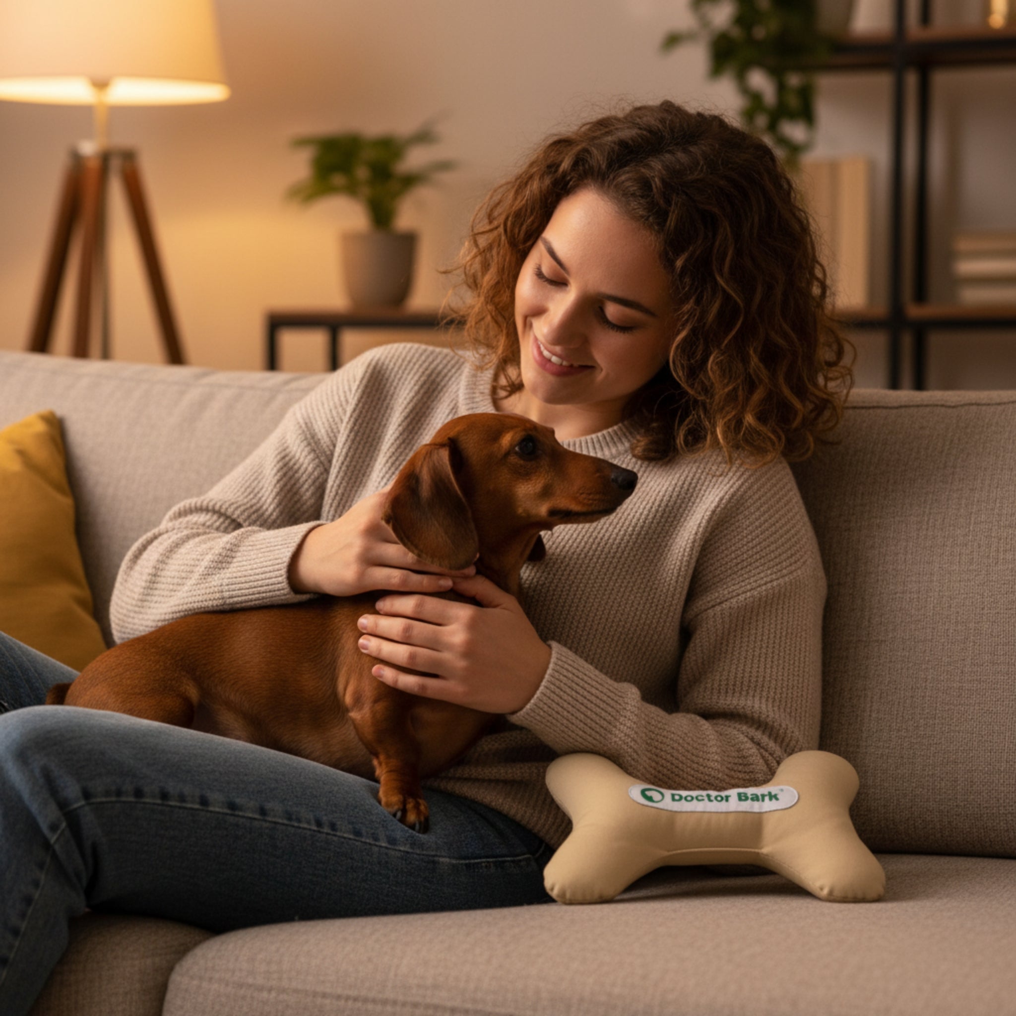 Doctor Bark Toy Bone – Robustes Hundespielzeug für kraftvolle Kauer, maschinenwaschbar &amp; allergikerfreundlich - Woofshack