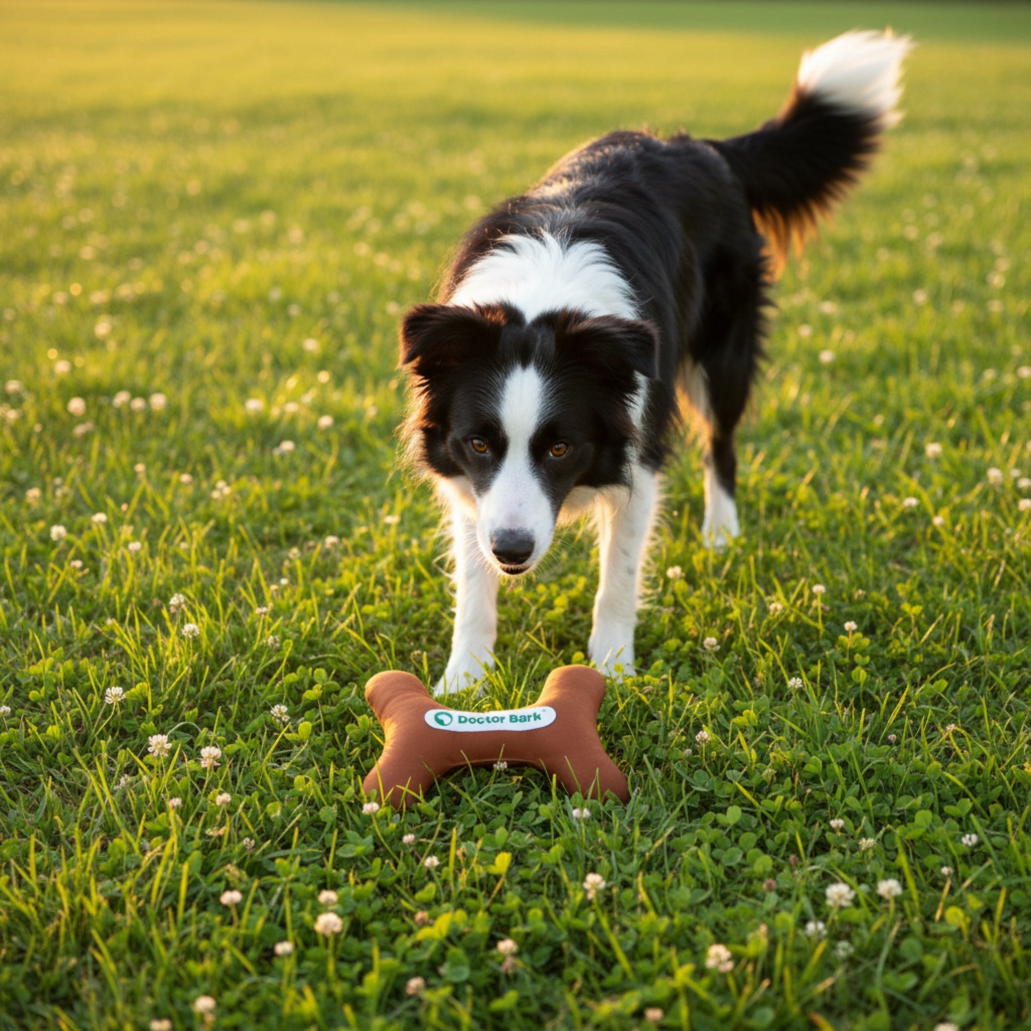 Doctor Bark Toy Bone – Robustes Hundespielzeug für kraftvolle Kauer, maschinenwaschbar &amp; allergikerfreundlich - Woofshack